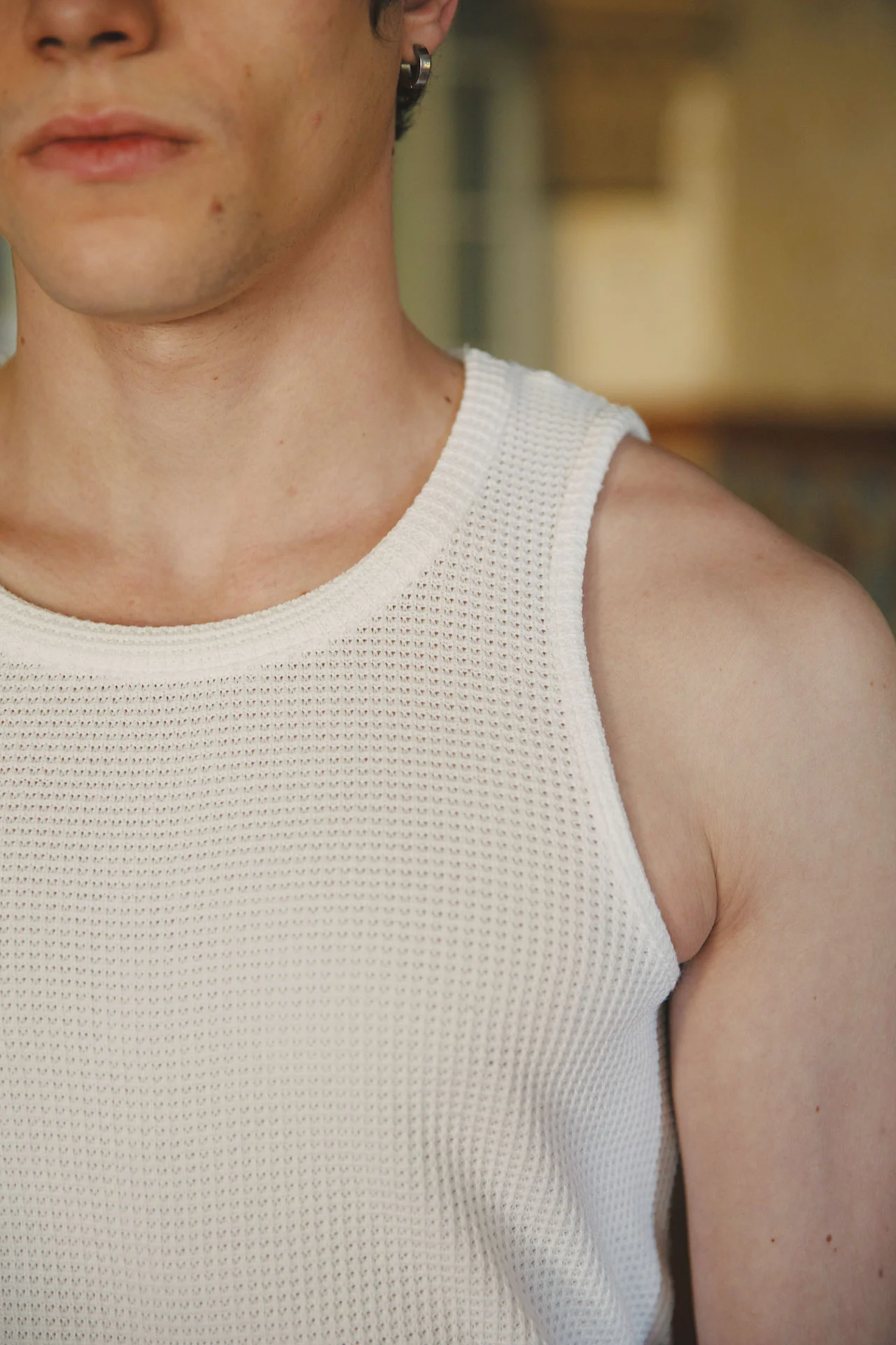 Andersen Waffle Tank, White - Image 4