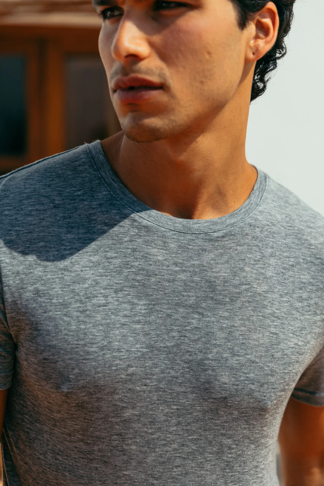 Andre Tencel T-Shirt, Grey - Image 6