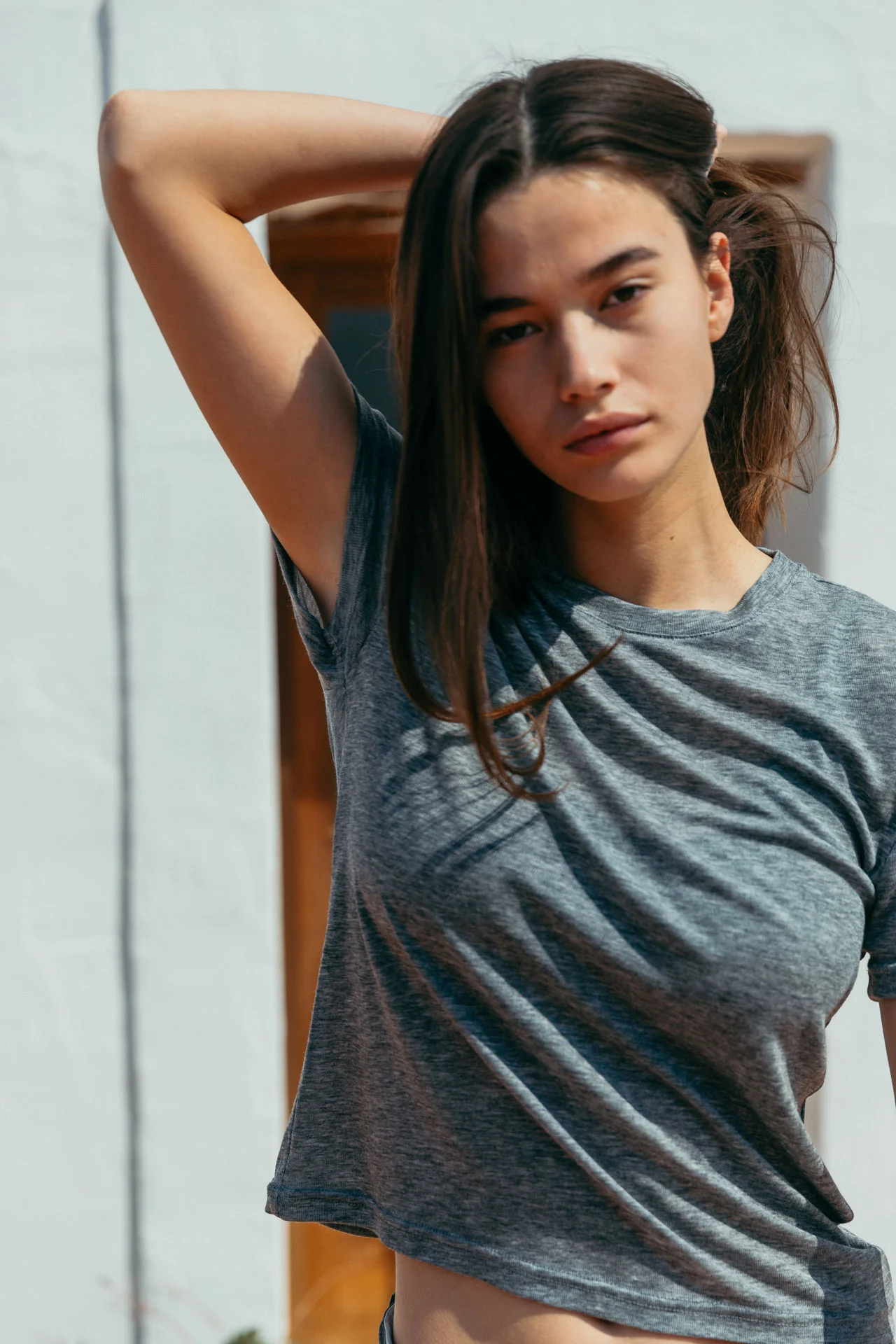 Andre Tencel T-Shirt, Grey - Image 7