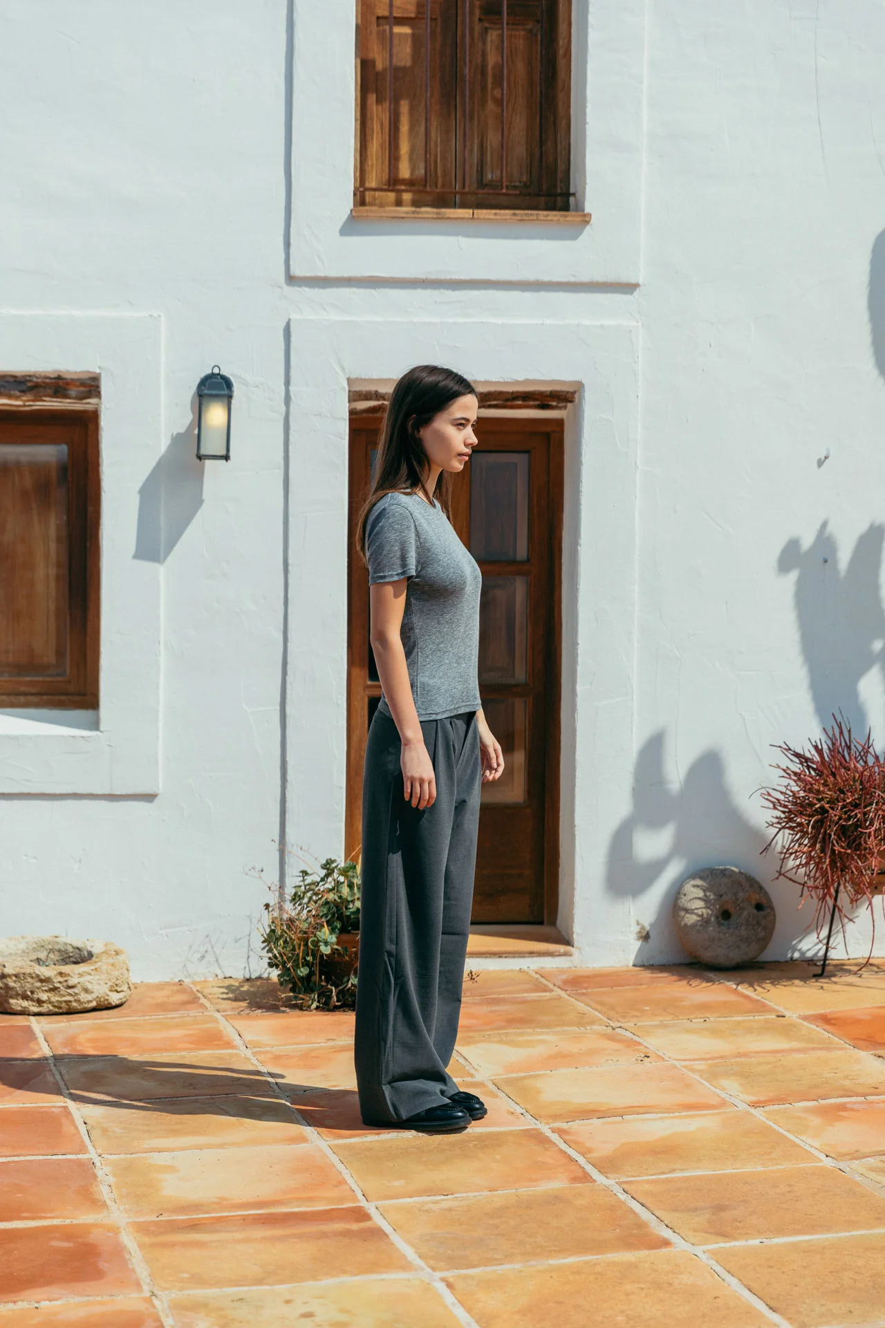 Andre Tencel T-Shirt, Grey - Image 9