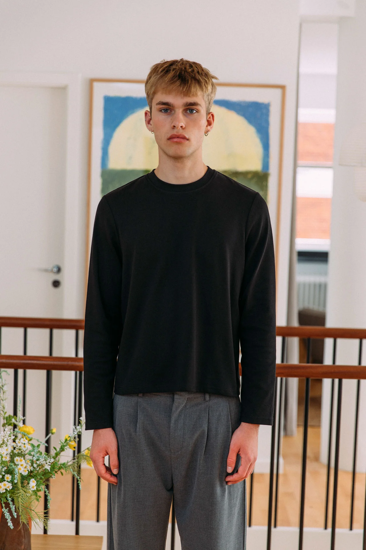 Antonio Cotton T-Shirt, Black - Image 6