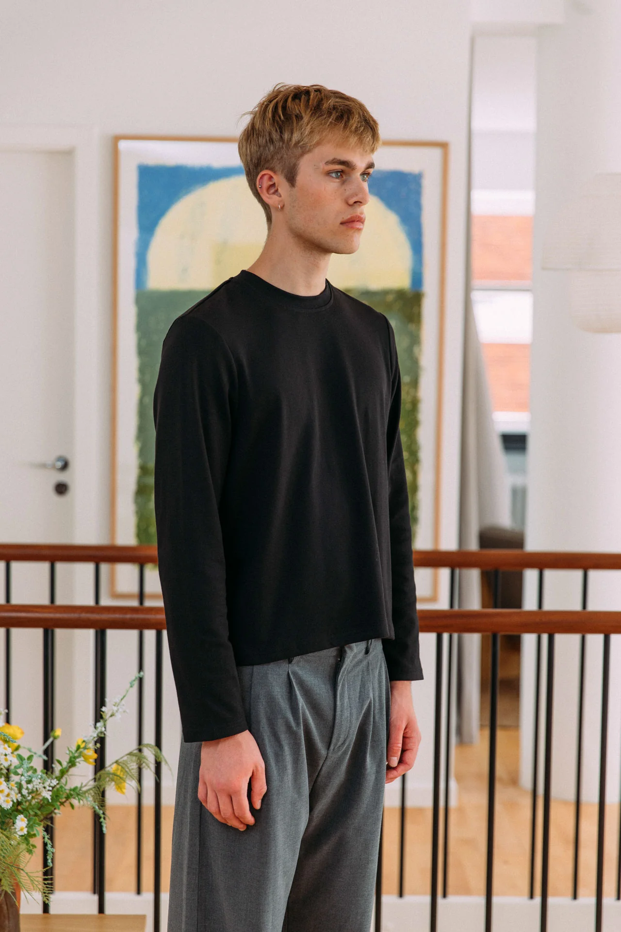 Antonio Cotton T-Shirt, Black - Image 7