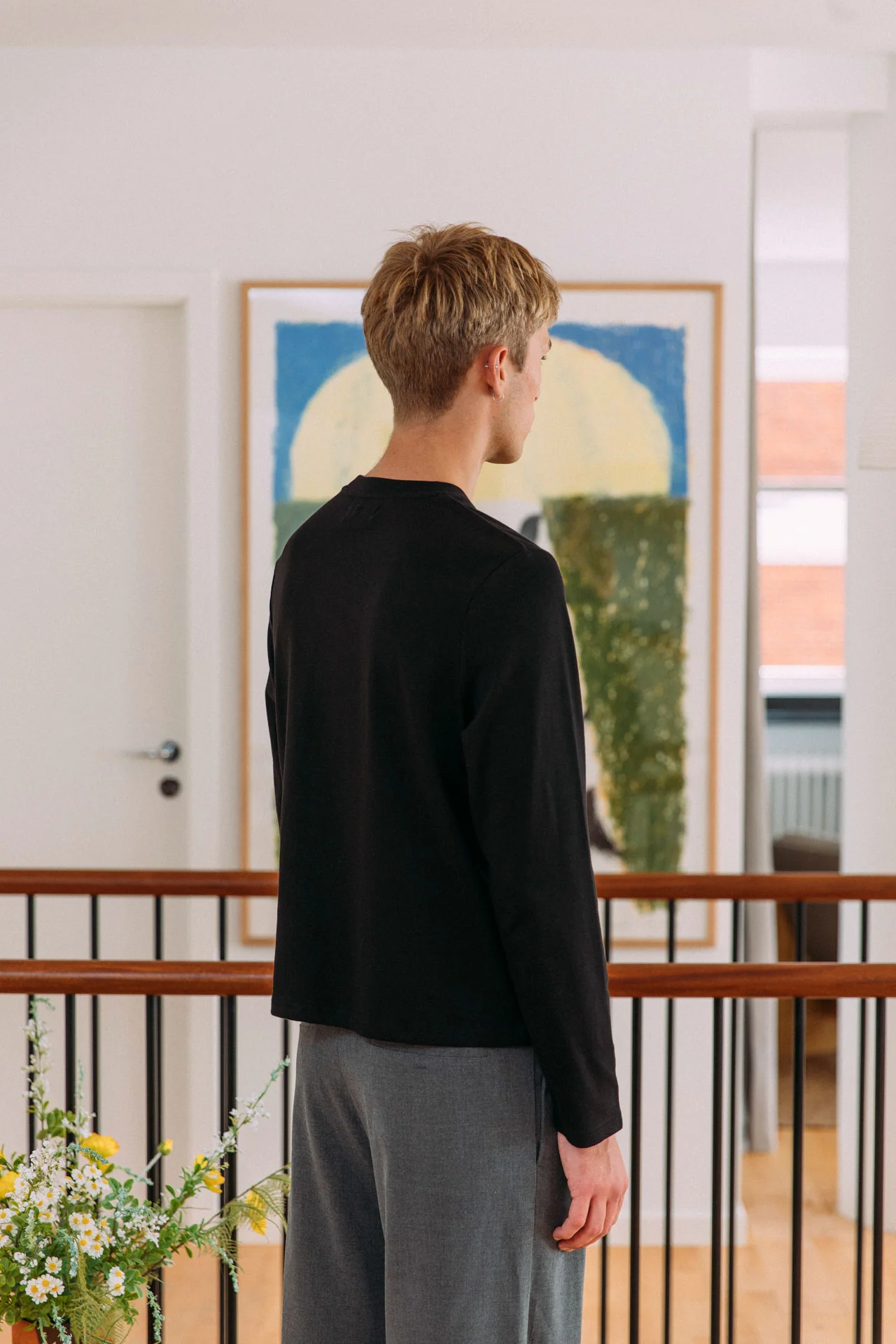 Antonio Cotton T-Shirt, Black - Image 8