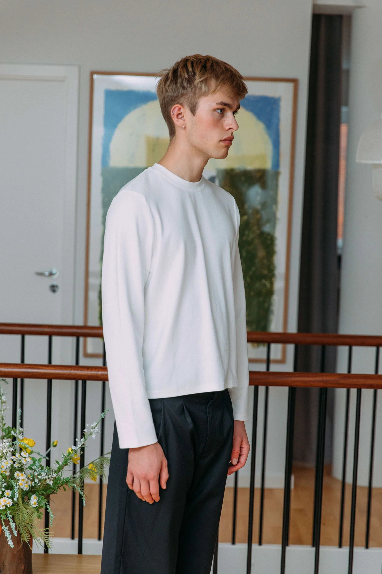 Antonio Cotton T-Shirt, White - Image 3