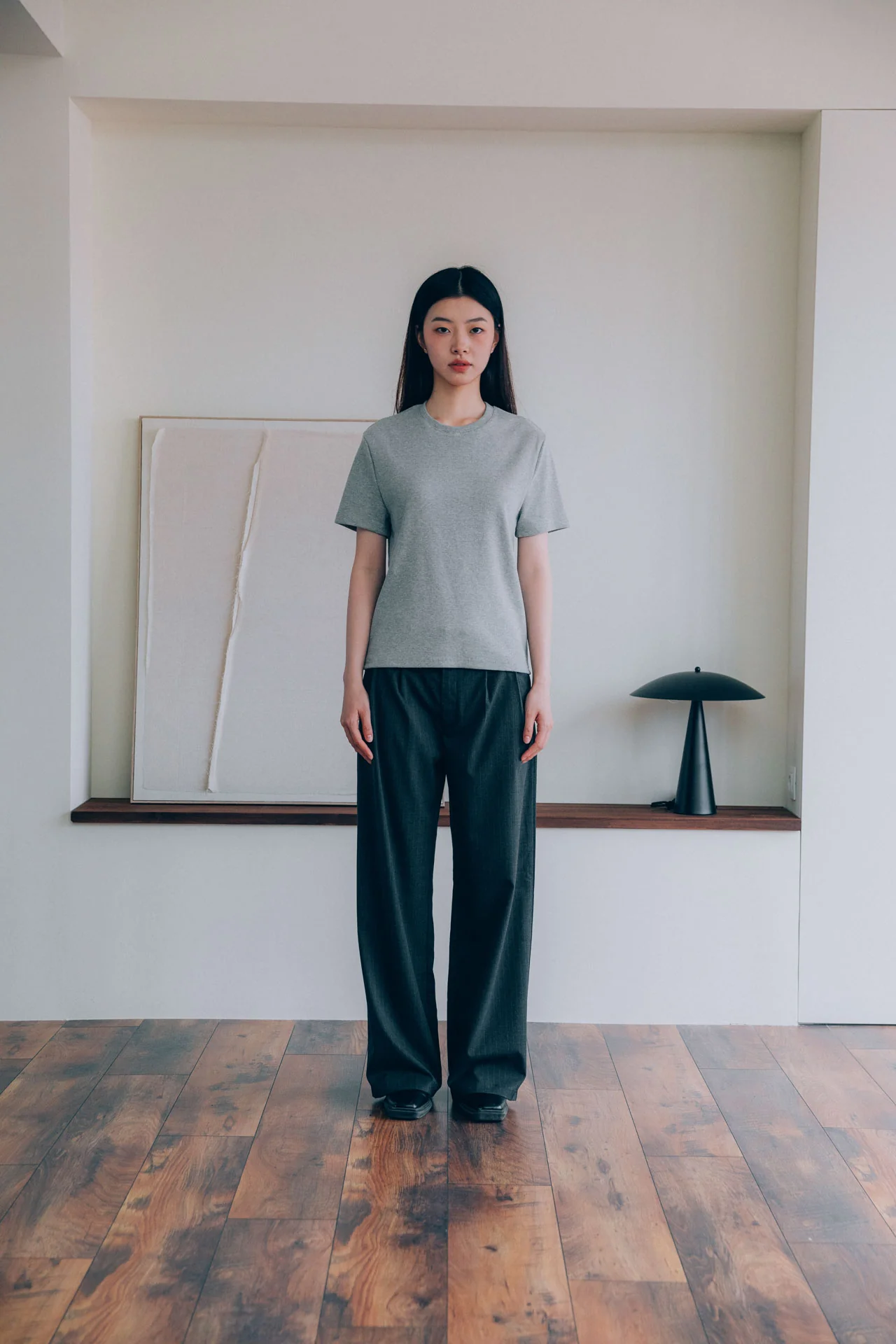 Bernard Ribbed T-Shirt, Grey - Image 9