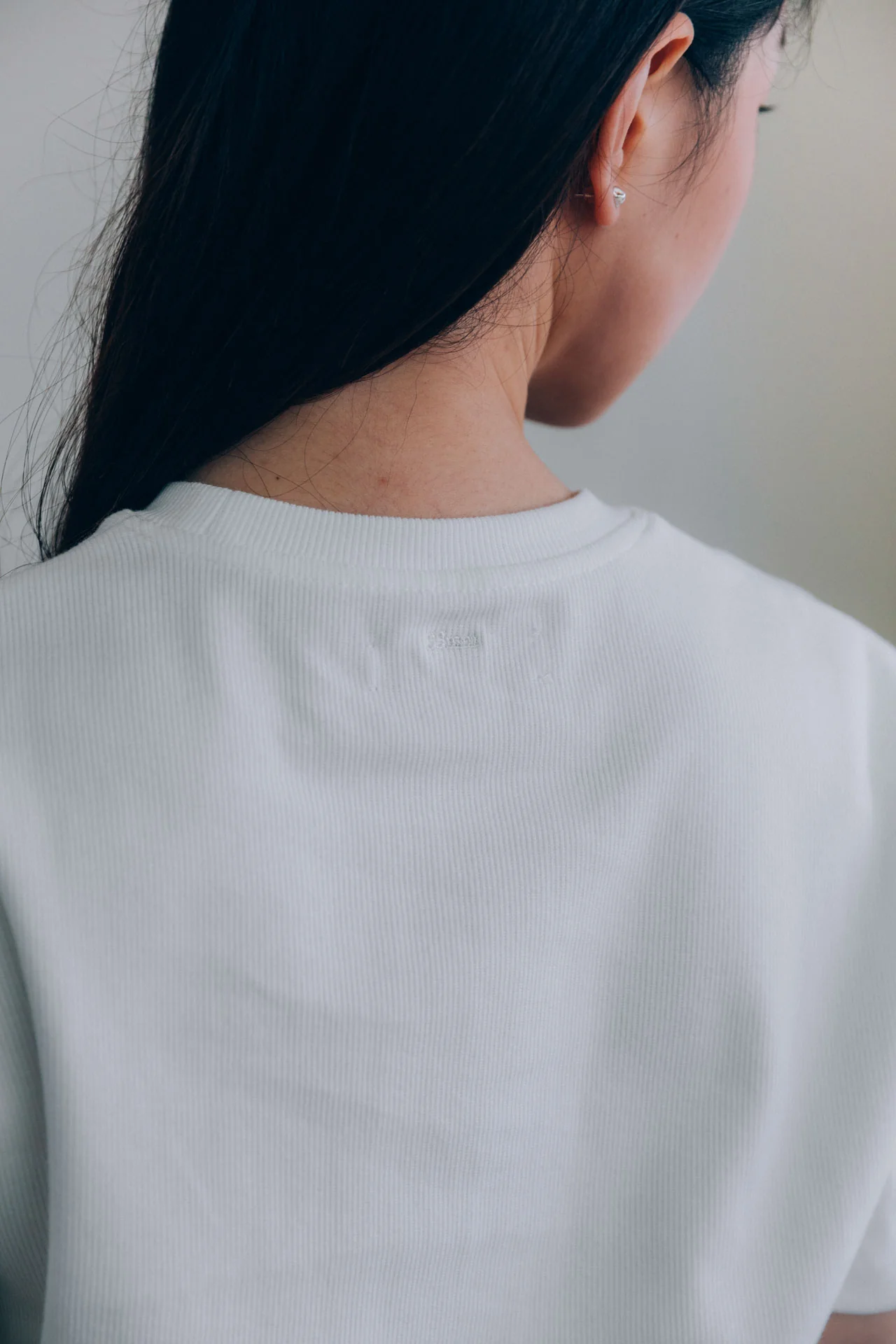 Bernard Ribbed T-Shirt, White - Image 5