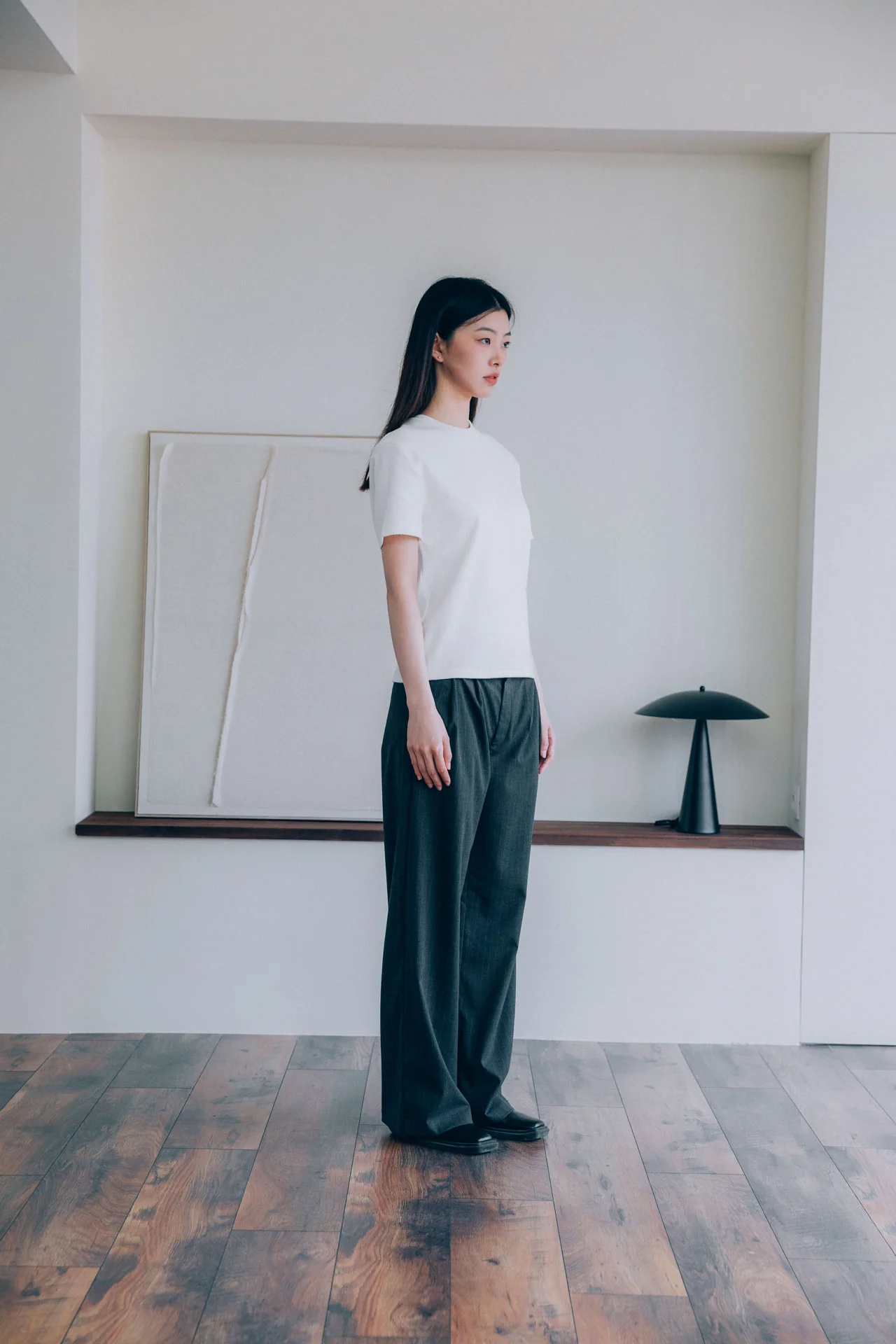 Bernard Ribbed T-Shirt, White - Image 8