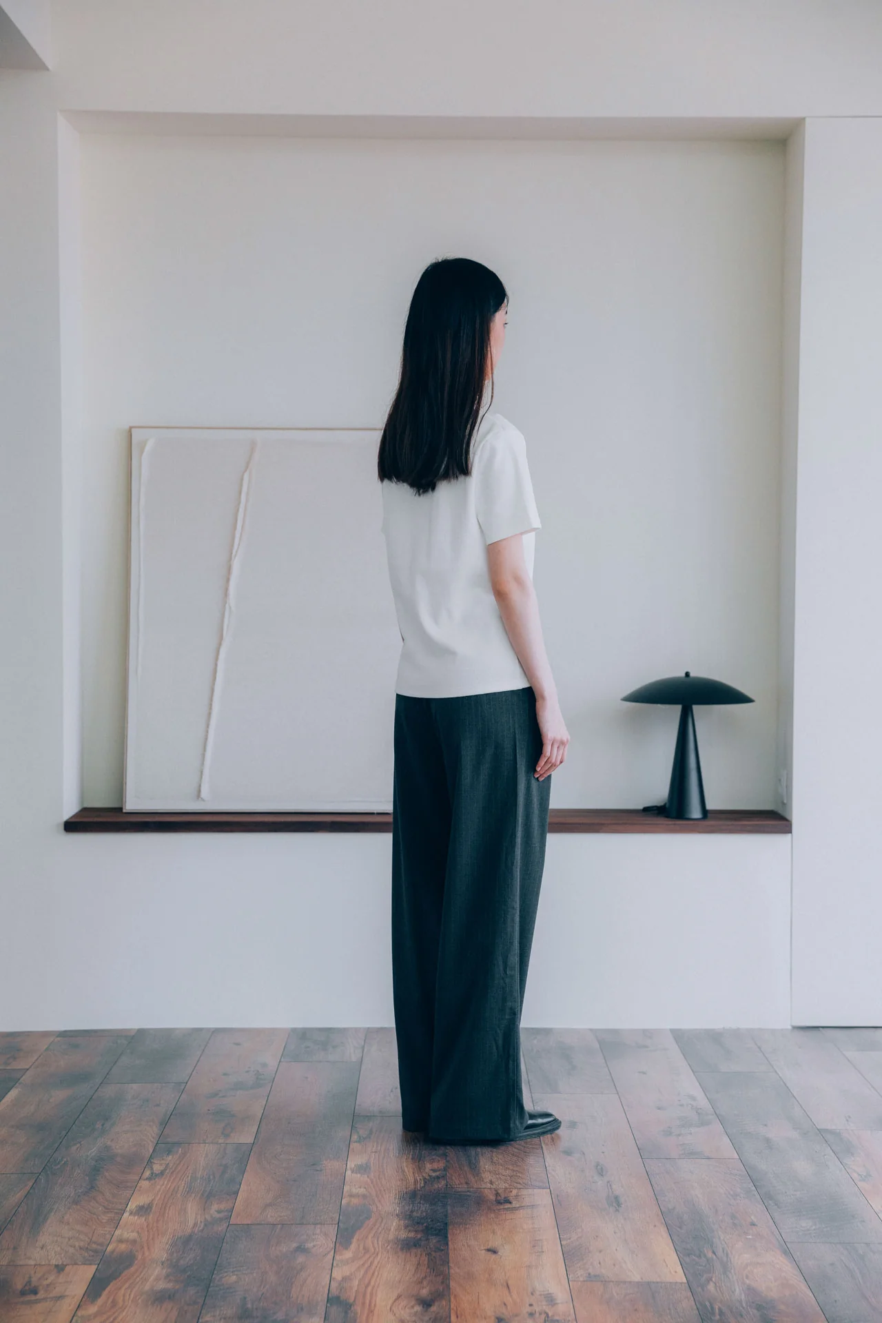 Bernard Ribbed T-Shirt, White - Image 9