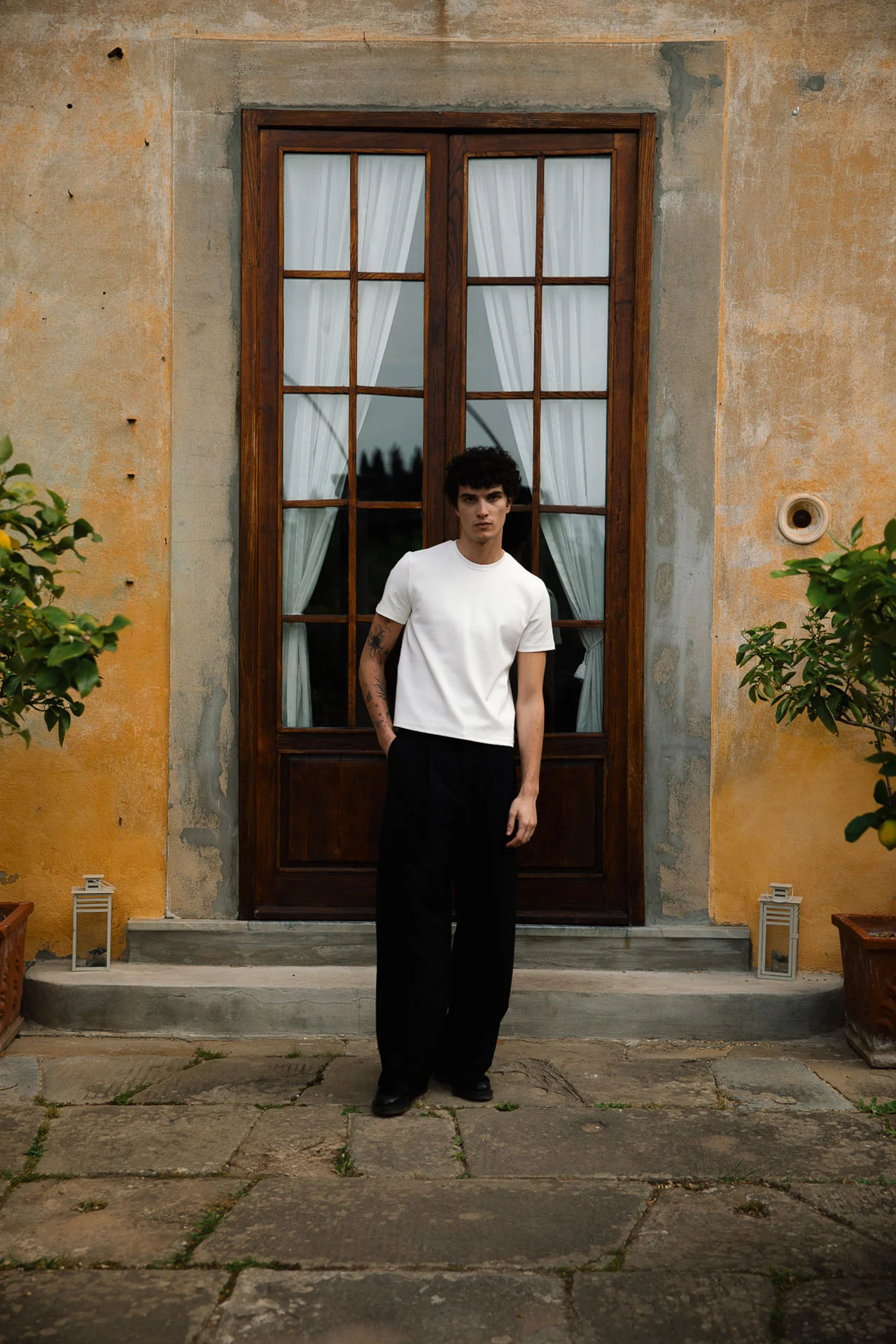 Brando Fitted T-Shirt, White - Image 4