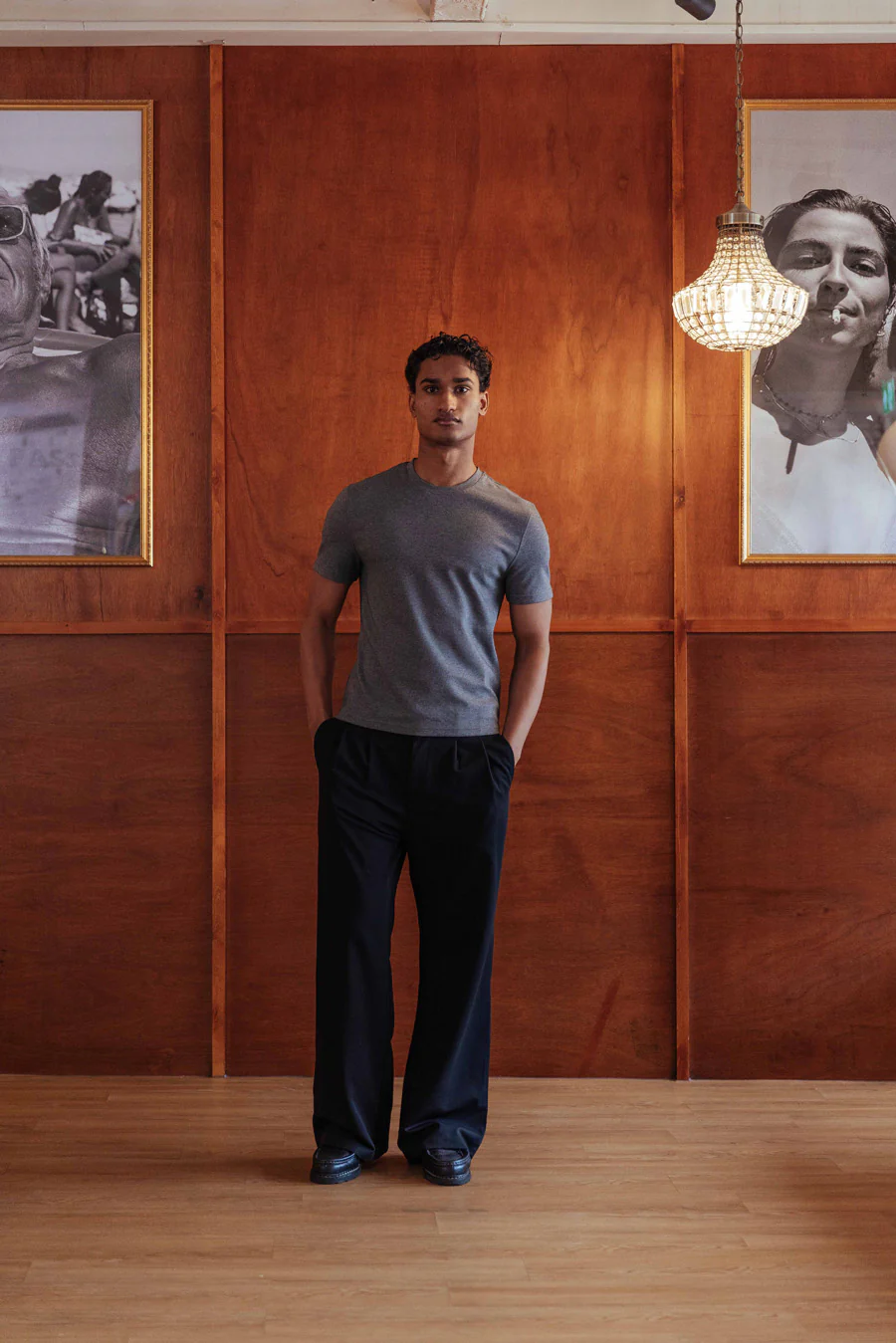 Brando Fitted T-Shirt, Dark Grey - Image 3