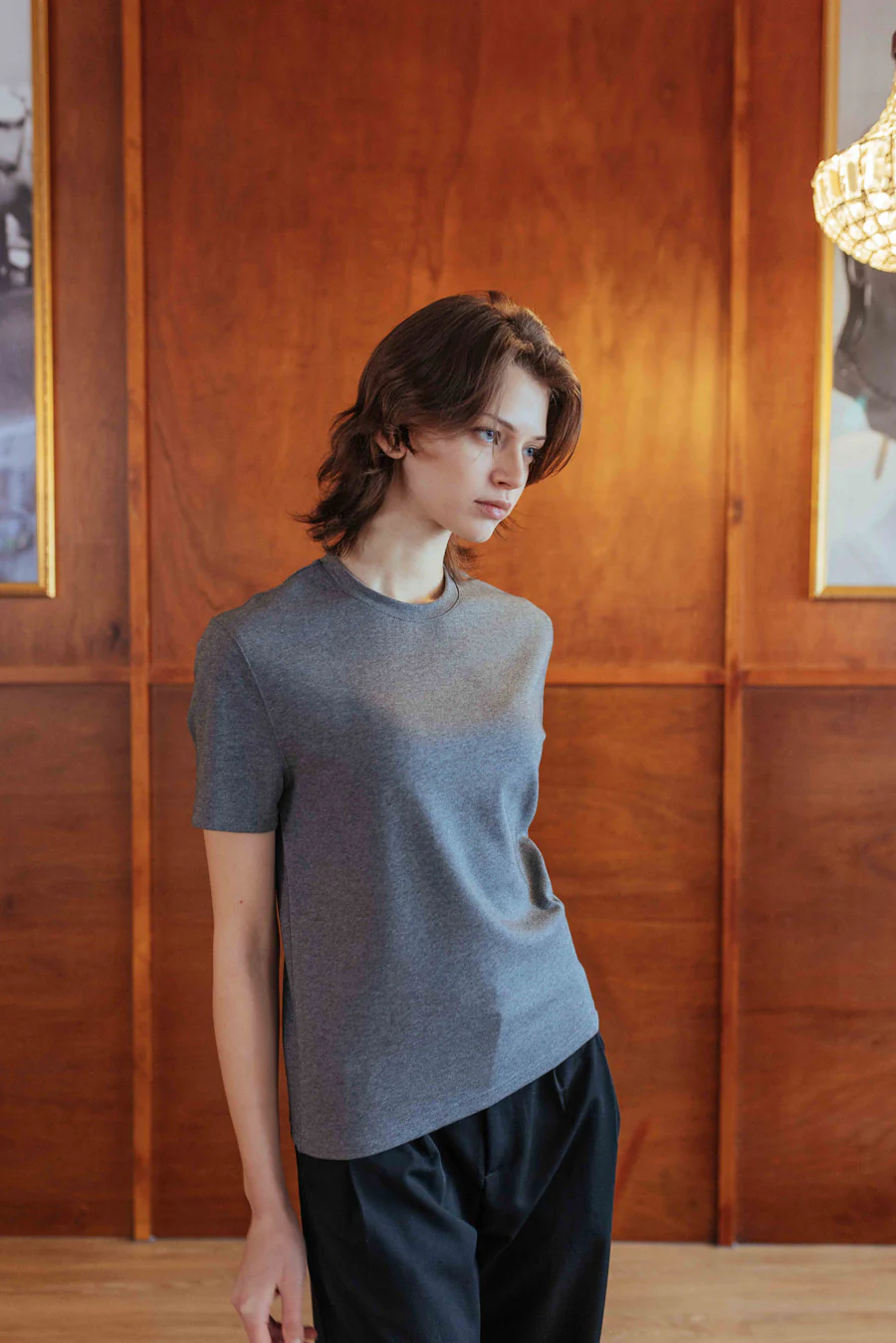 Brando Fitted T-Shirt, Dark Grey - Image 7