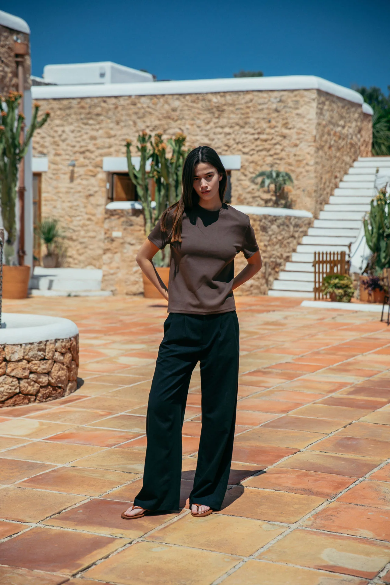 Brando Fitted T-Shirt, Brown - Image 8