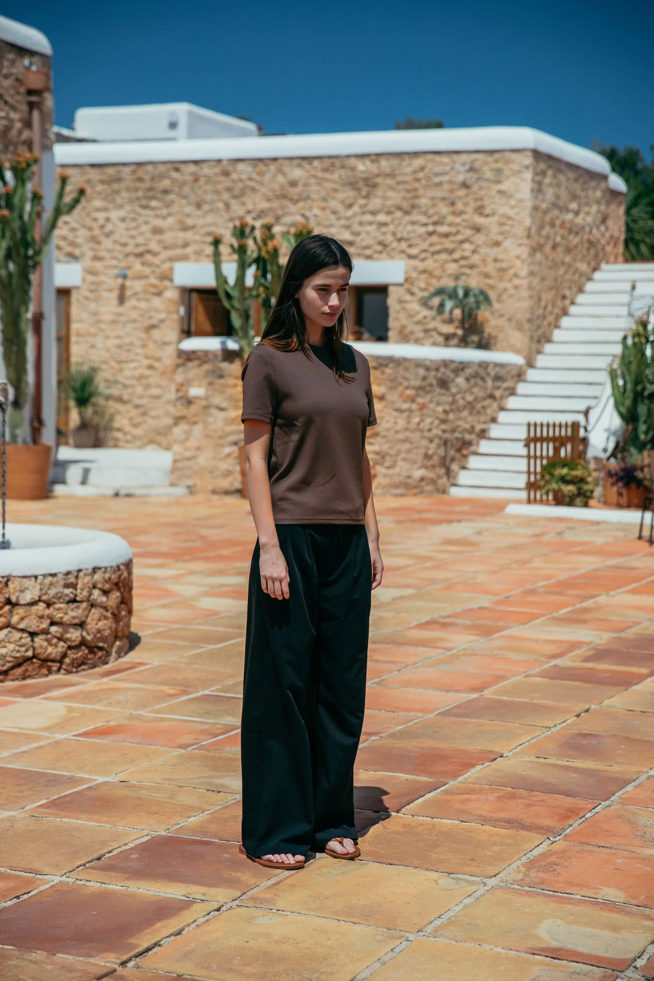 Brando Fitted T-Shirt, Brown - Image 9