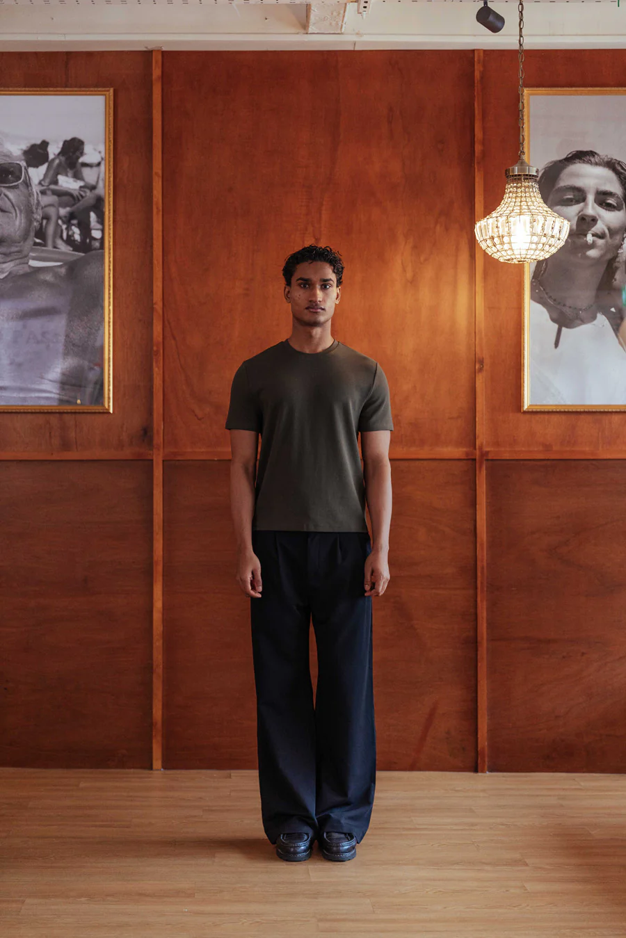 Brando Fitted T-Shirt, Khaki - Image 3