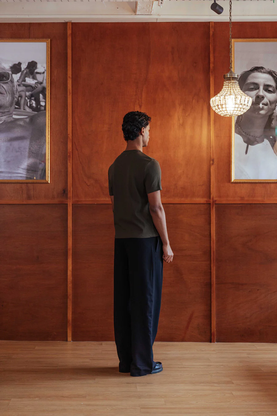 Brando Fitted T-Shirt, Khaki - Image 5