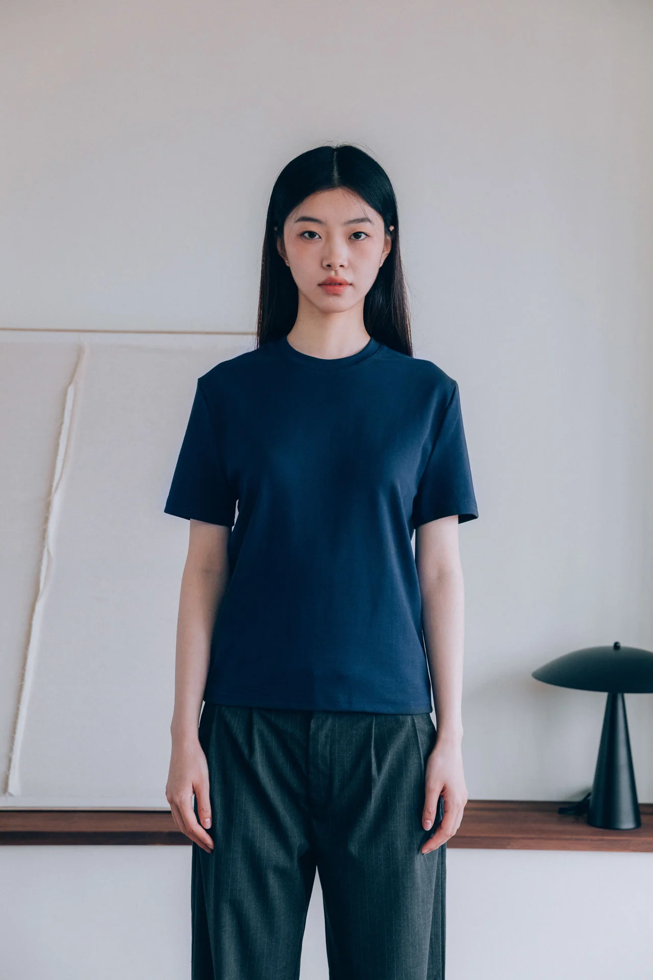 Brando Fitted T-Shirt, Navy - Image 10