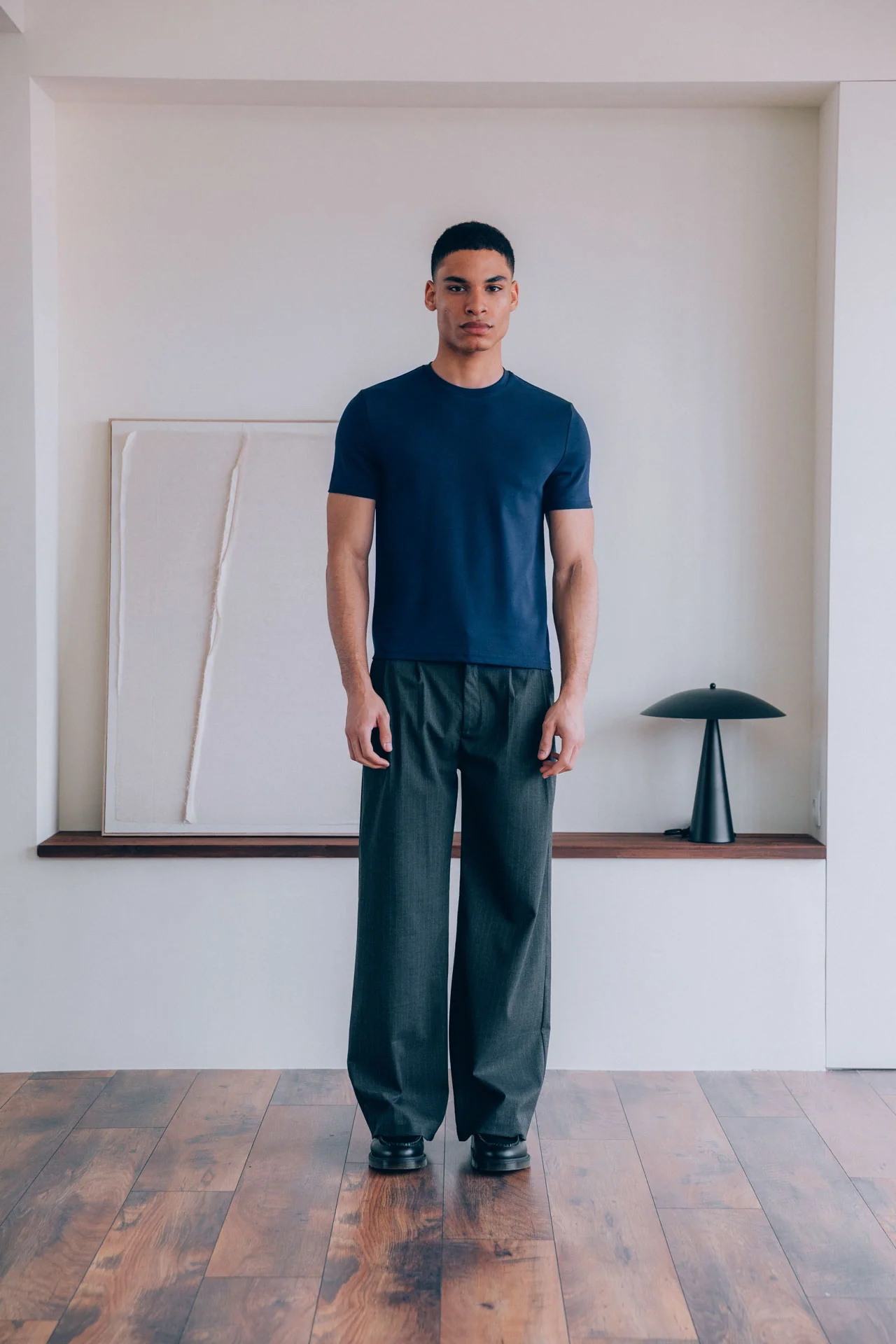 Brando Fitted T-Shirt, Navy - Image 3