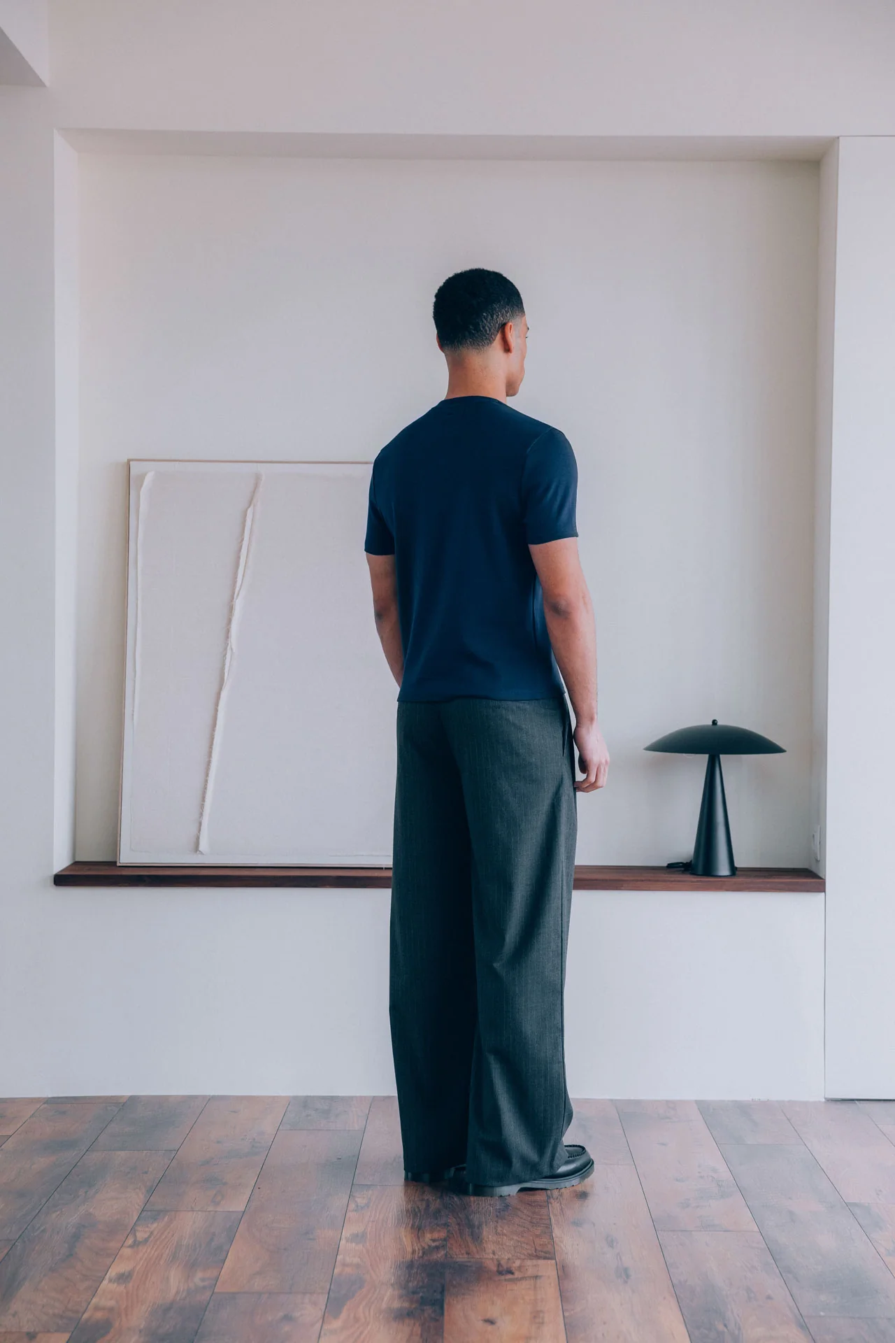 Brando Fitted T-Shirt, Navy - Image 5