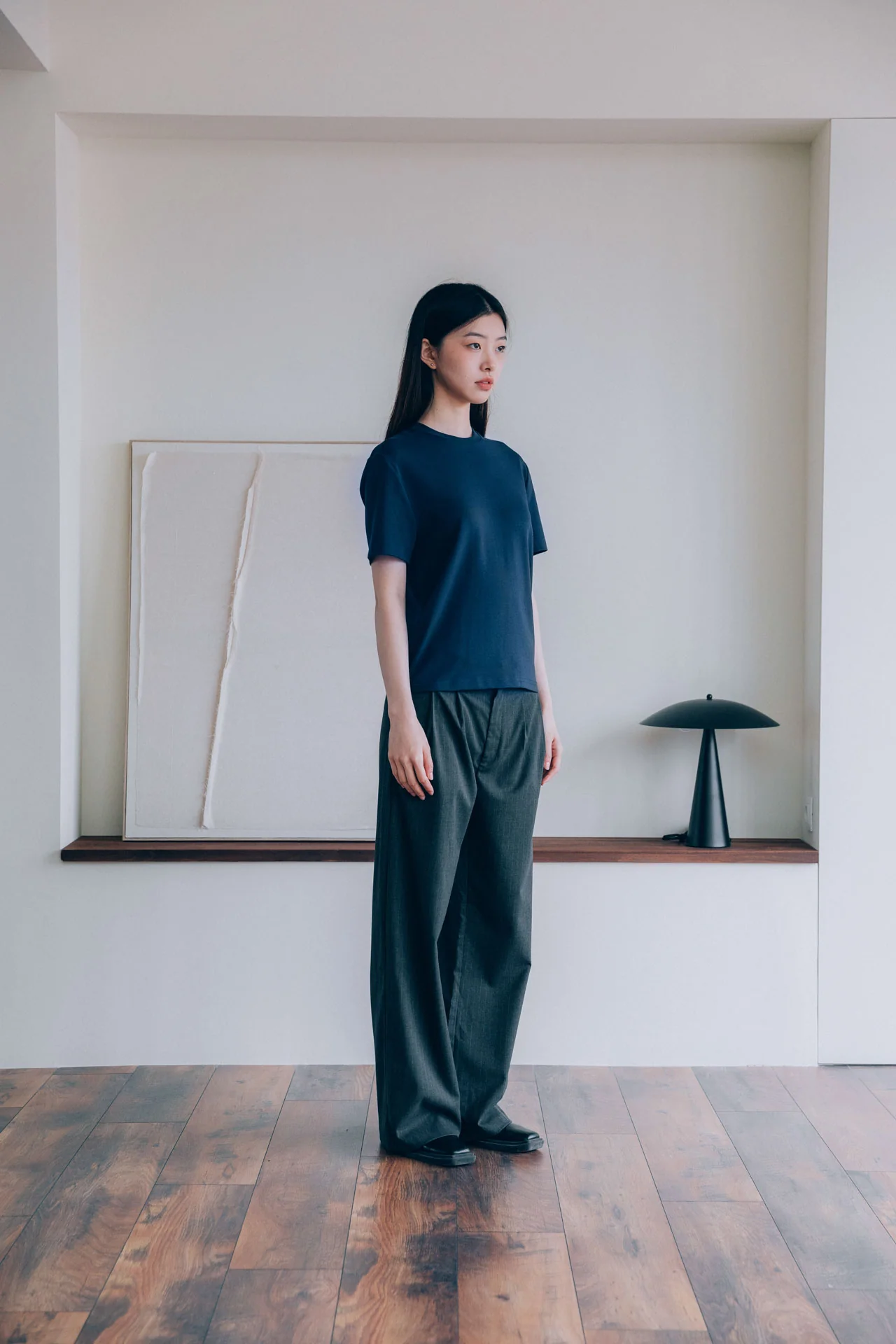 Brando Fitted T-Shirt, Navy - Image 8