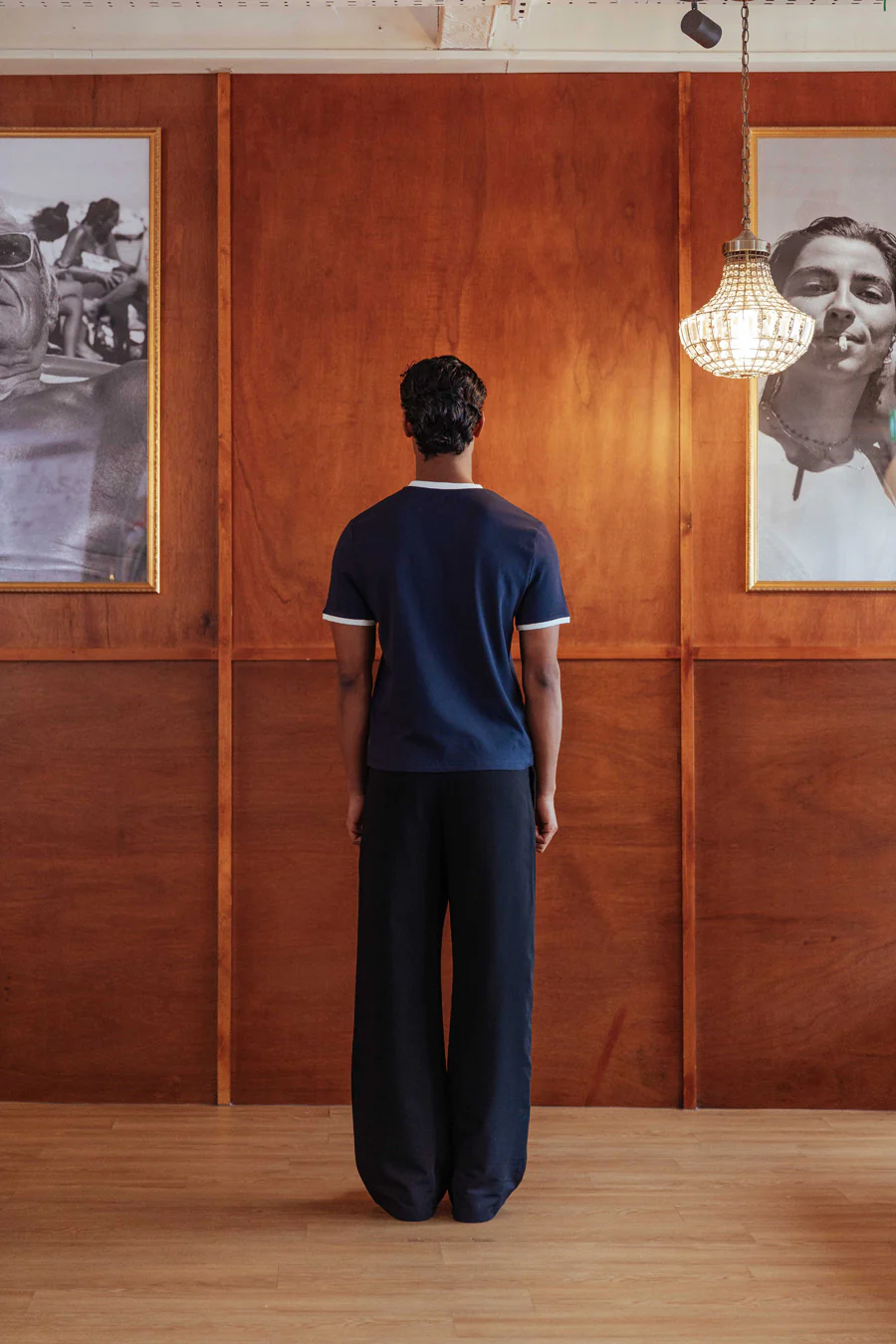 Brando T-Shirt, Navy Ringer - Image 4