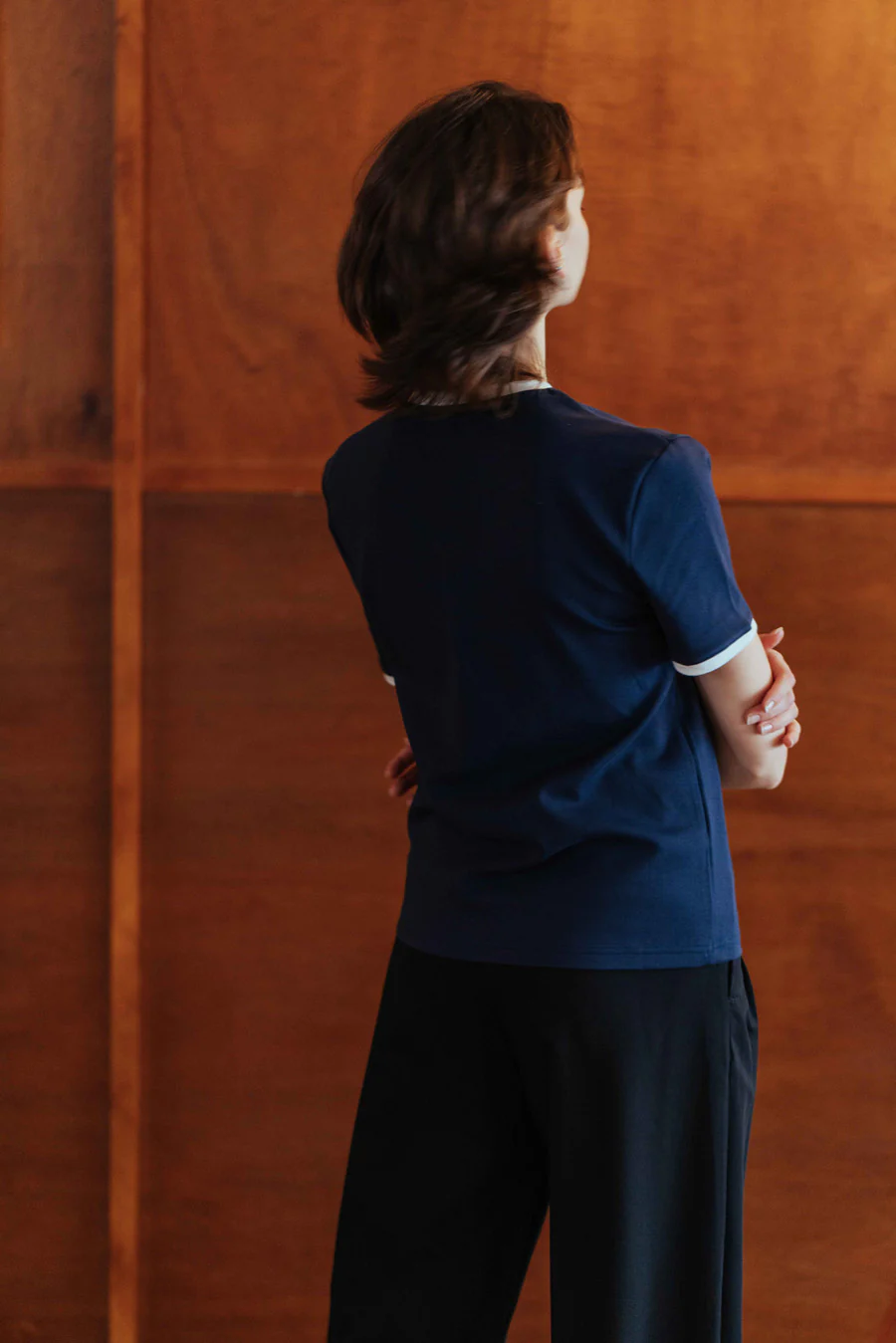 Brando T-Shirt, Navy Ringer - Image 9