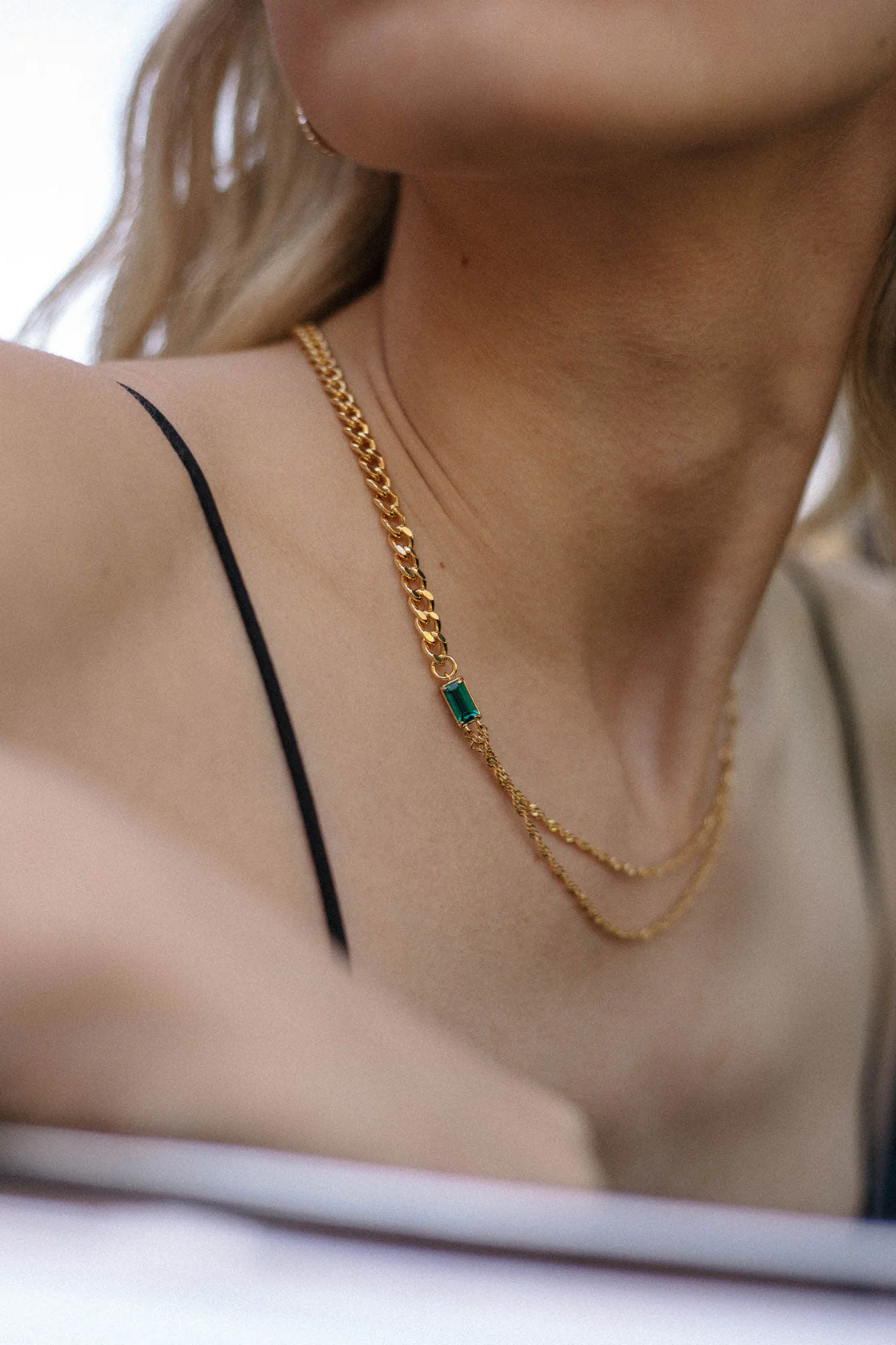 Brooke Necklace, Gold - Image 3