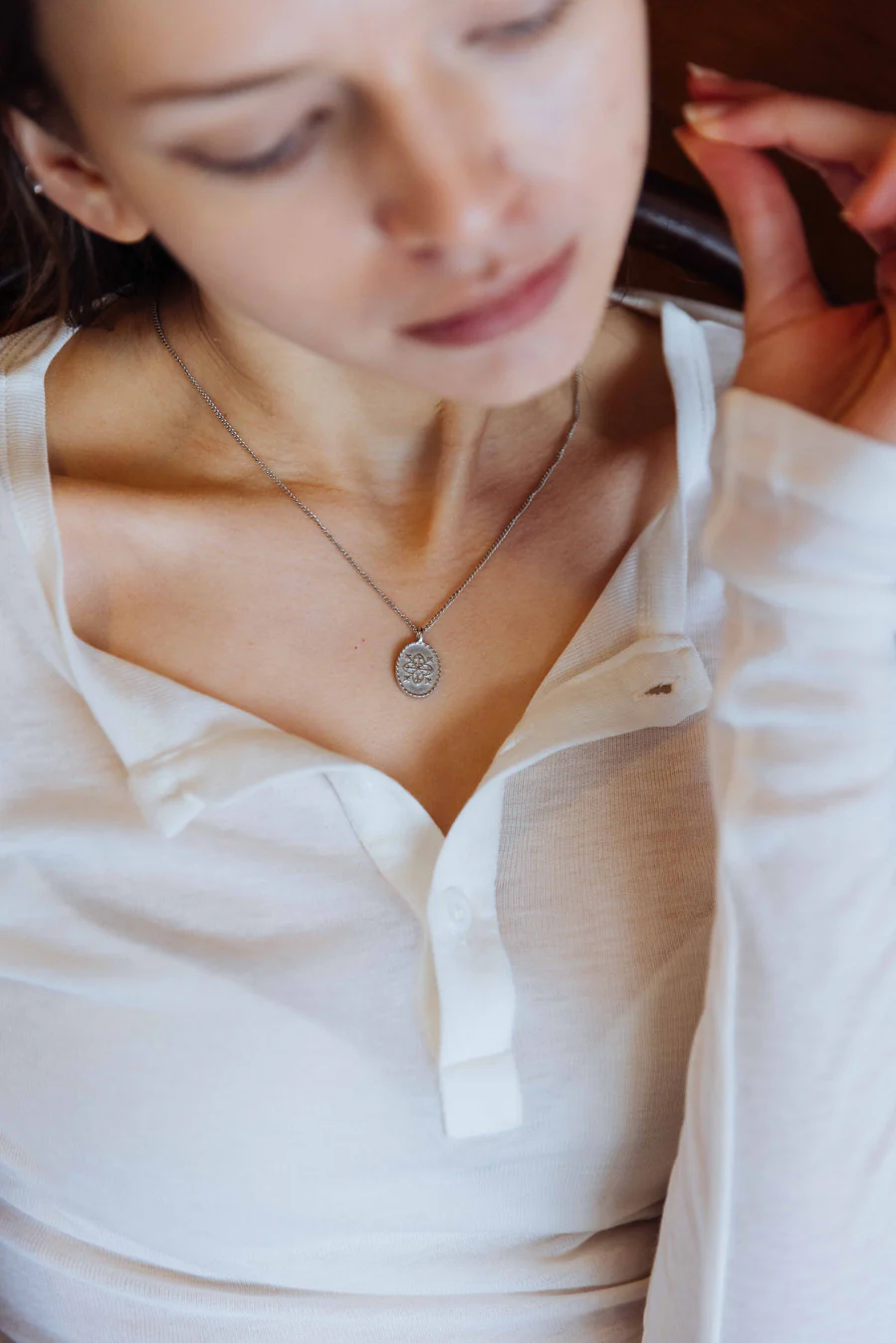 Clovis Necklace, Silver - Image 3