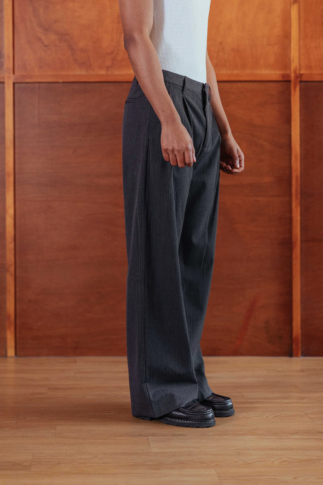 Dylan Trousers, Grey Stripe - Image 3
