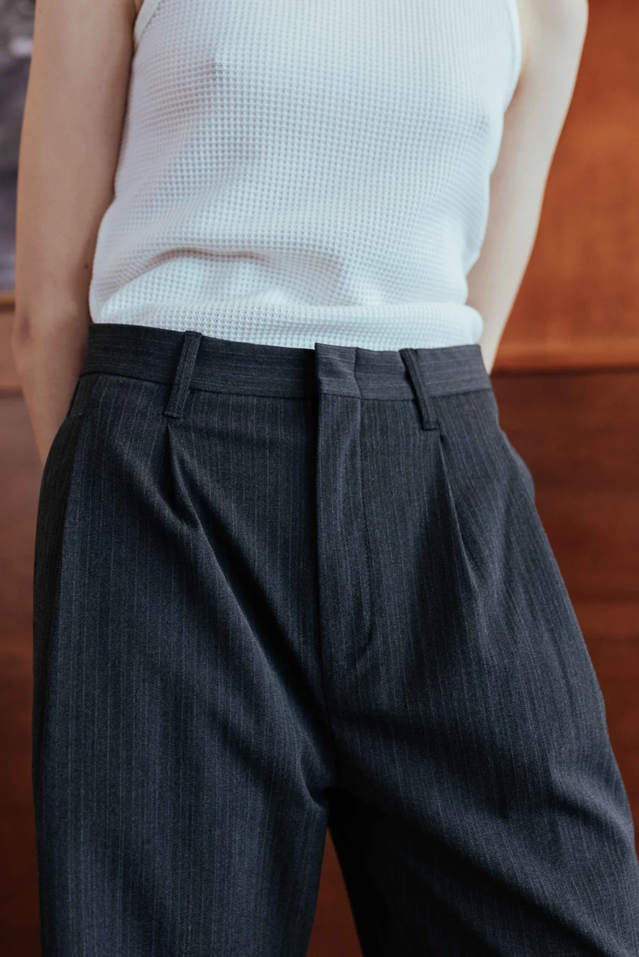 Dylan Trousers, Grey Stripe - Image 6