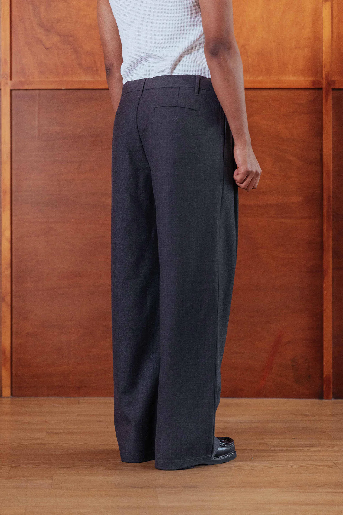 Dylan Wool Trousers, Charcoal - Image 4