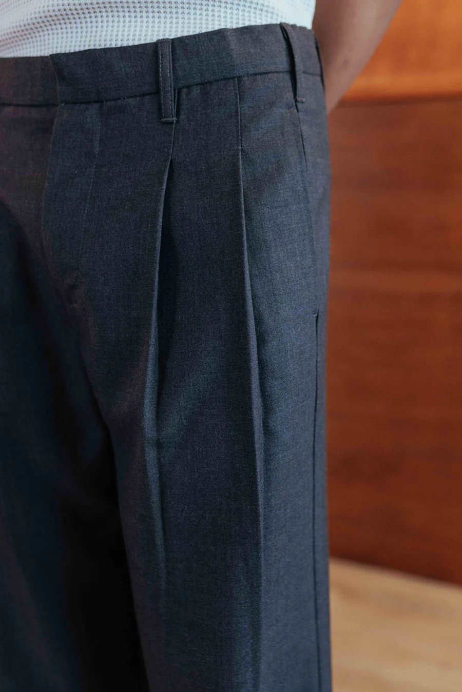 Dylan Wool Trousers, Charcoal - Image 8