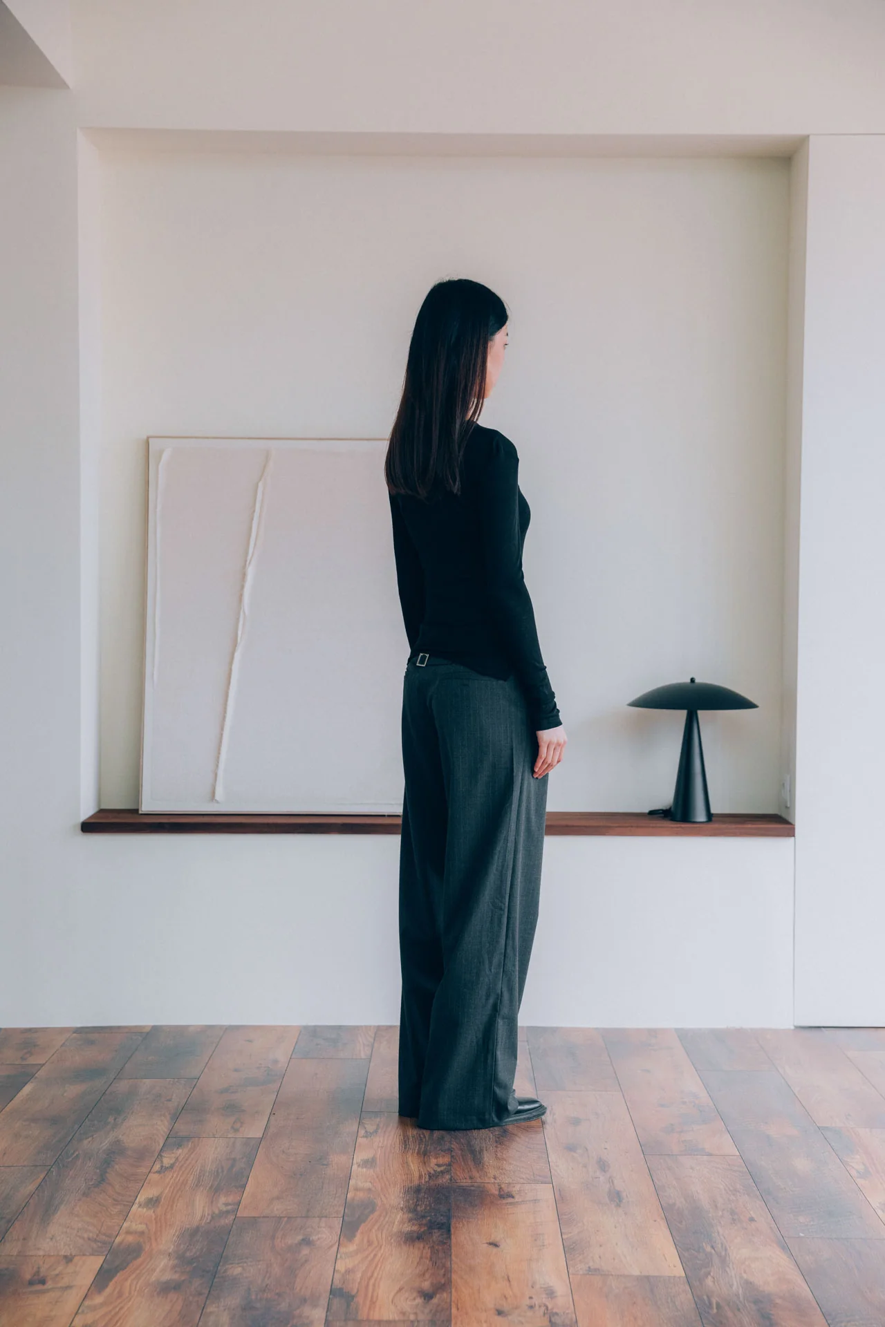 Gerard Pinstripe Trousers, Grey - Image 10