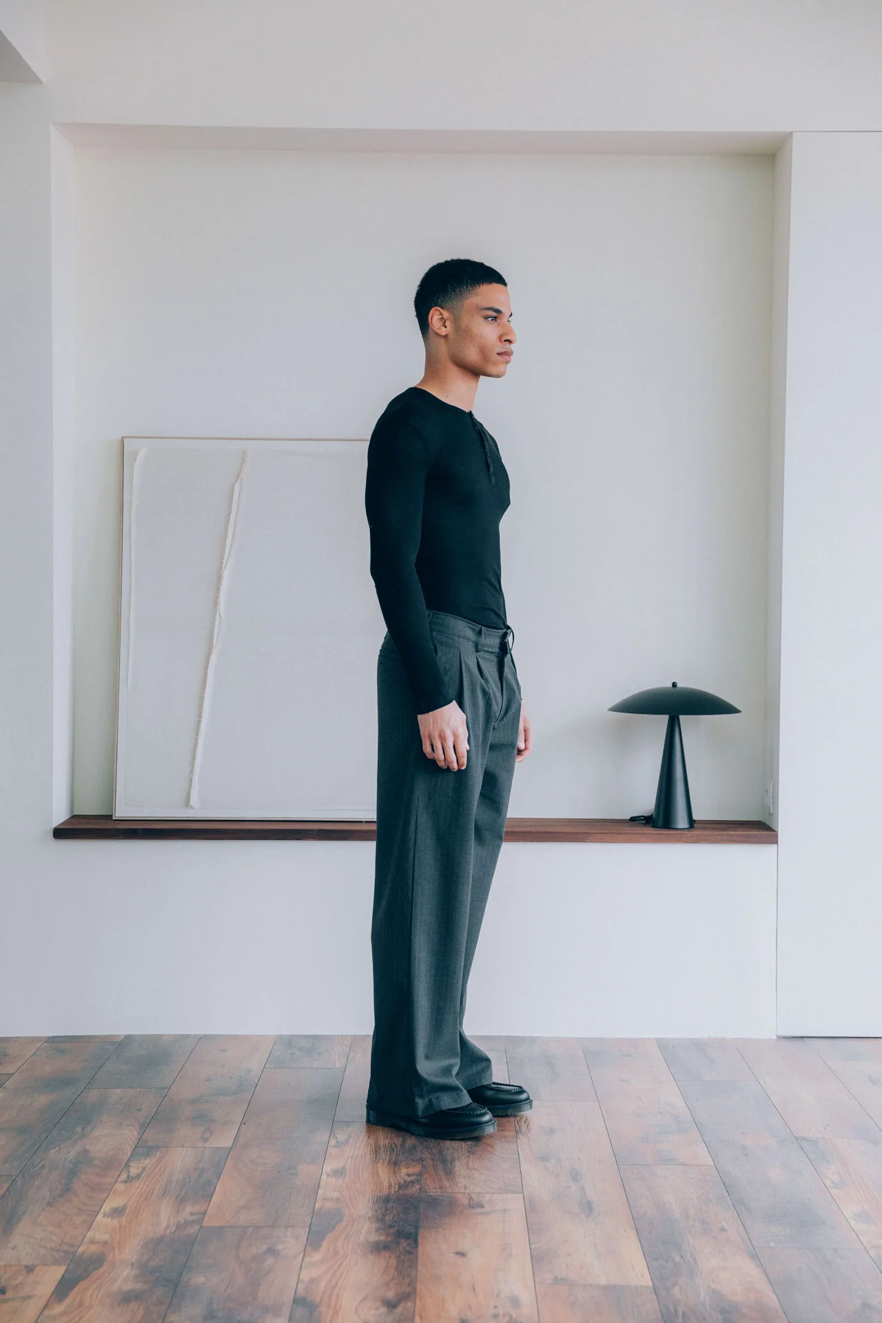 Gerard Pinstripe Trousers, Grey - Image 6