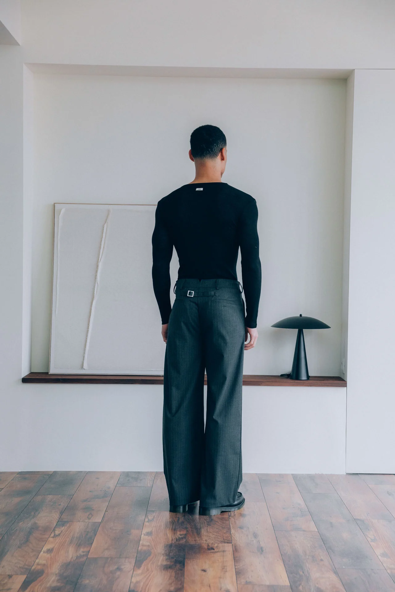 Gerard Pinstripe Trousers, Grey - Image 7