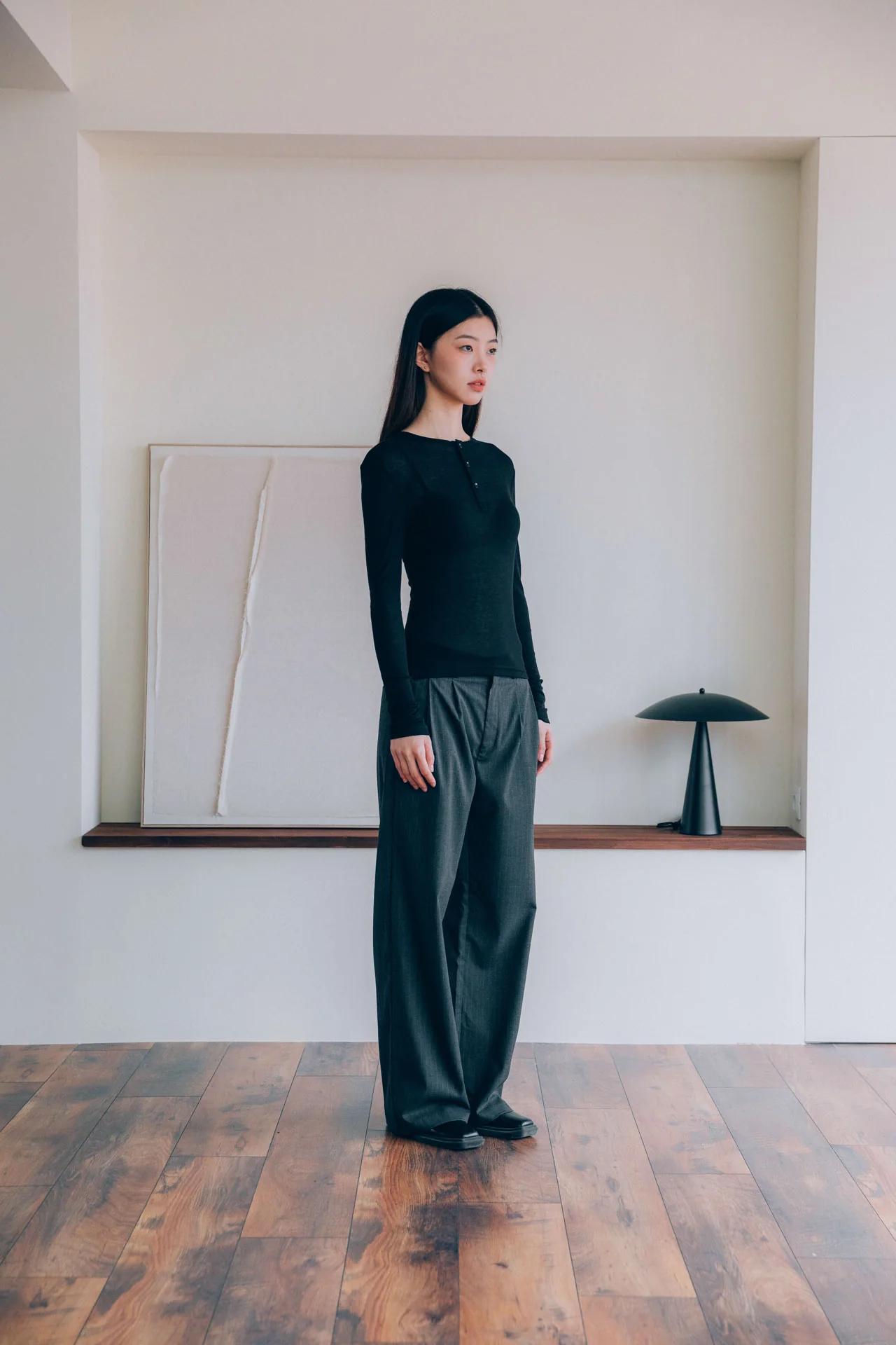 Gerard Pinstripe Trousers, Grey - Image 8