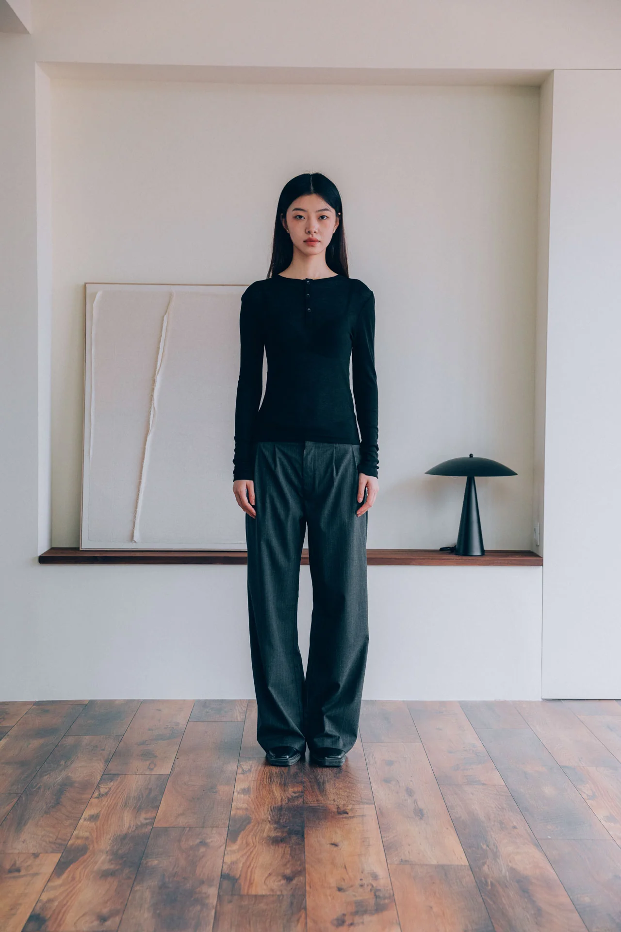 Gerard Pinstripe Trousers, Grey - Image 9