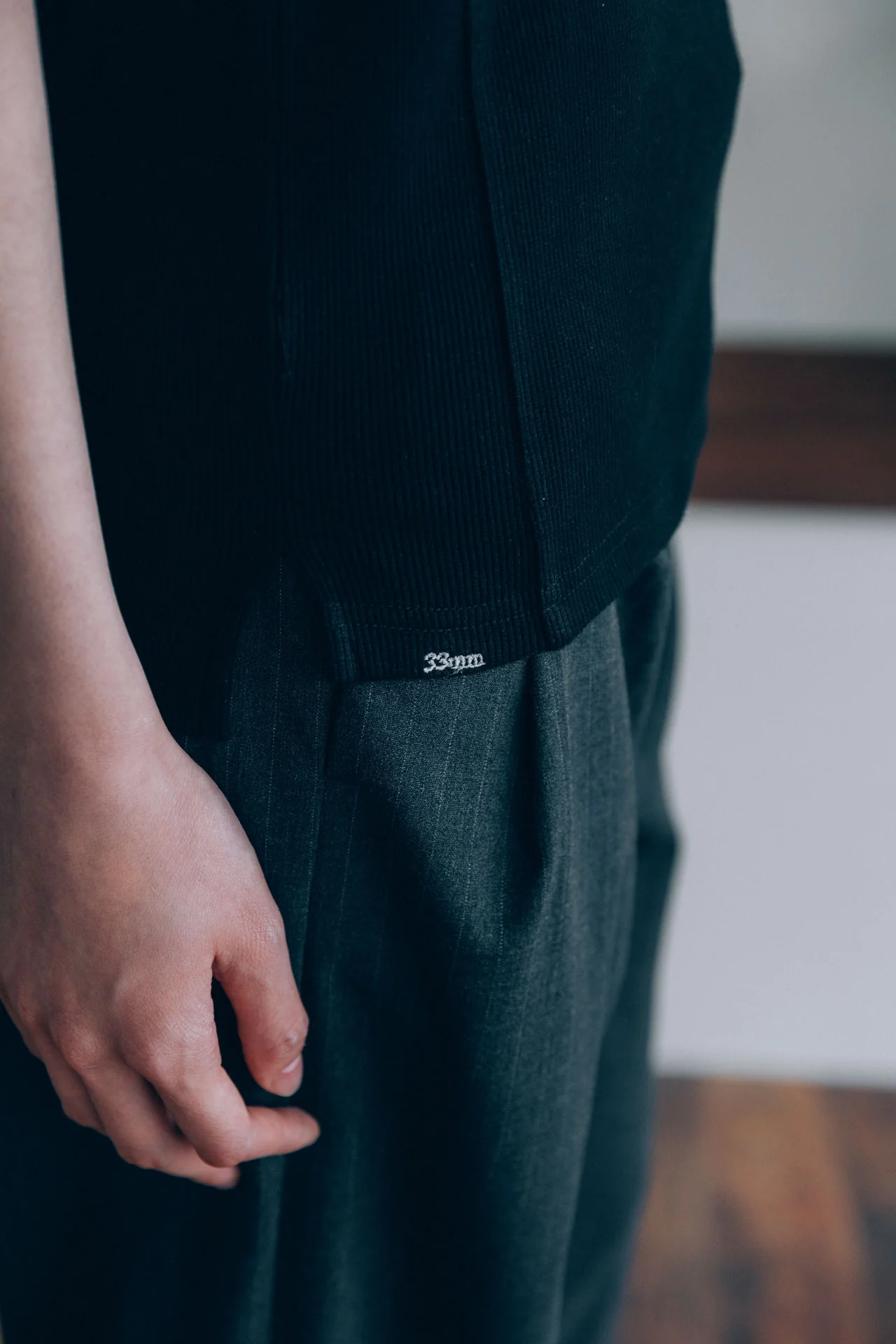 Gio Fitted Rib Tank, Black - Image 11