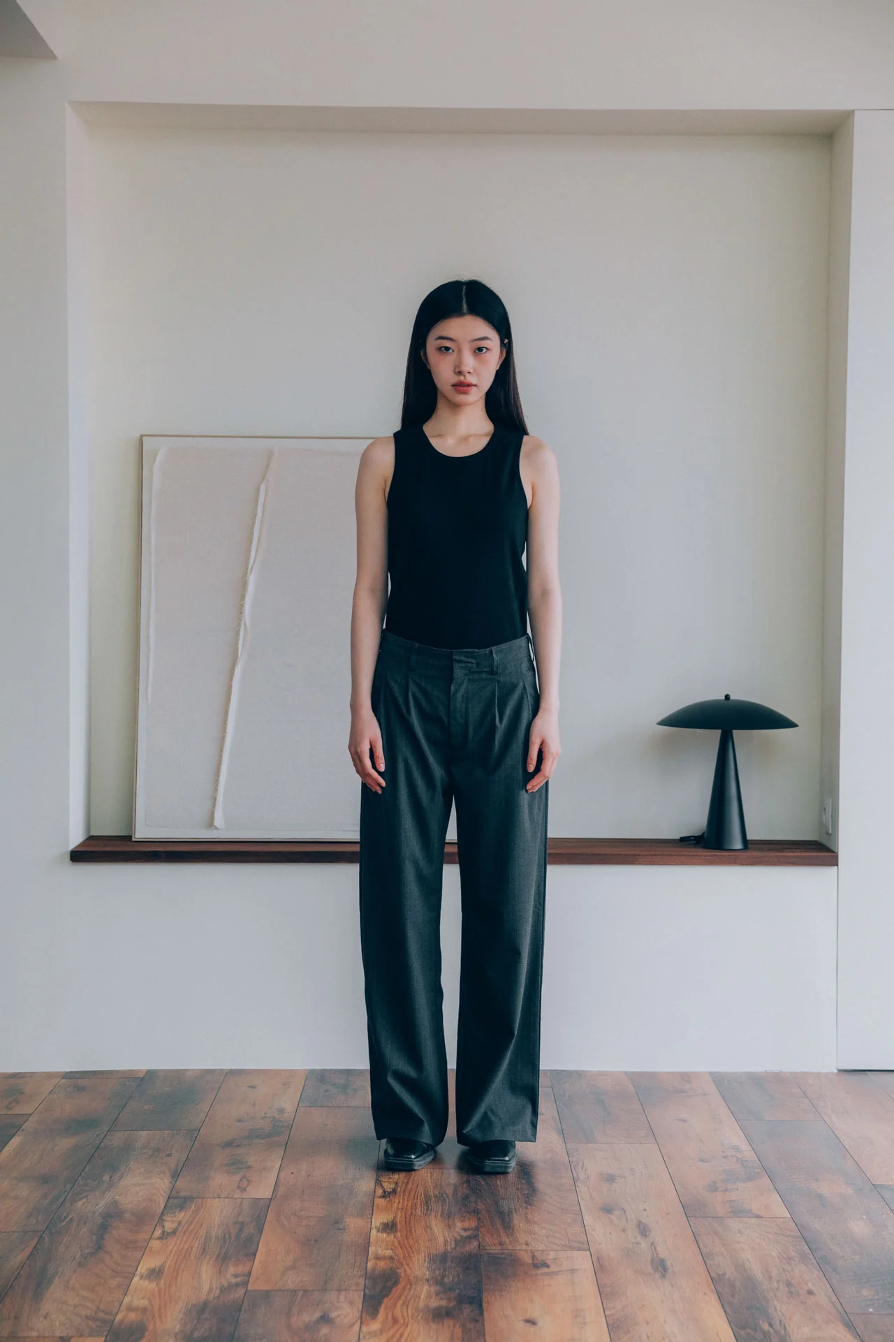 Gio Fitted Rib Tank, Black - Image 7