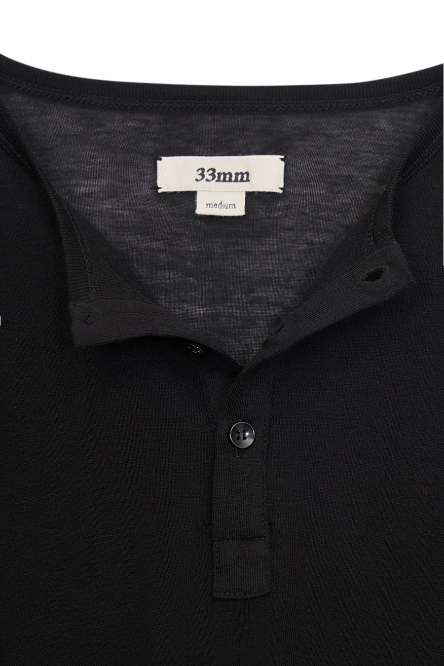 Hugh Tencel Henley, Black - Image 15