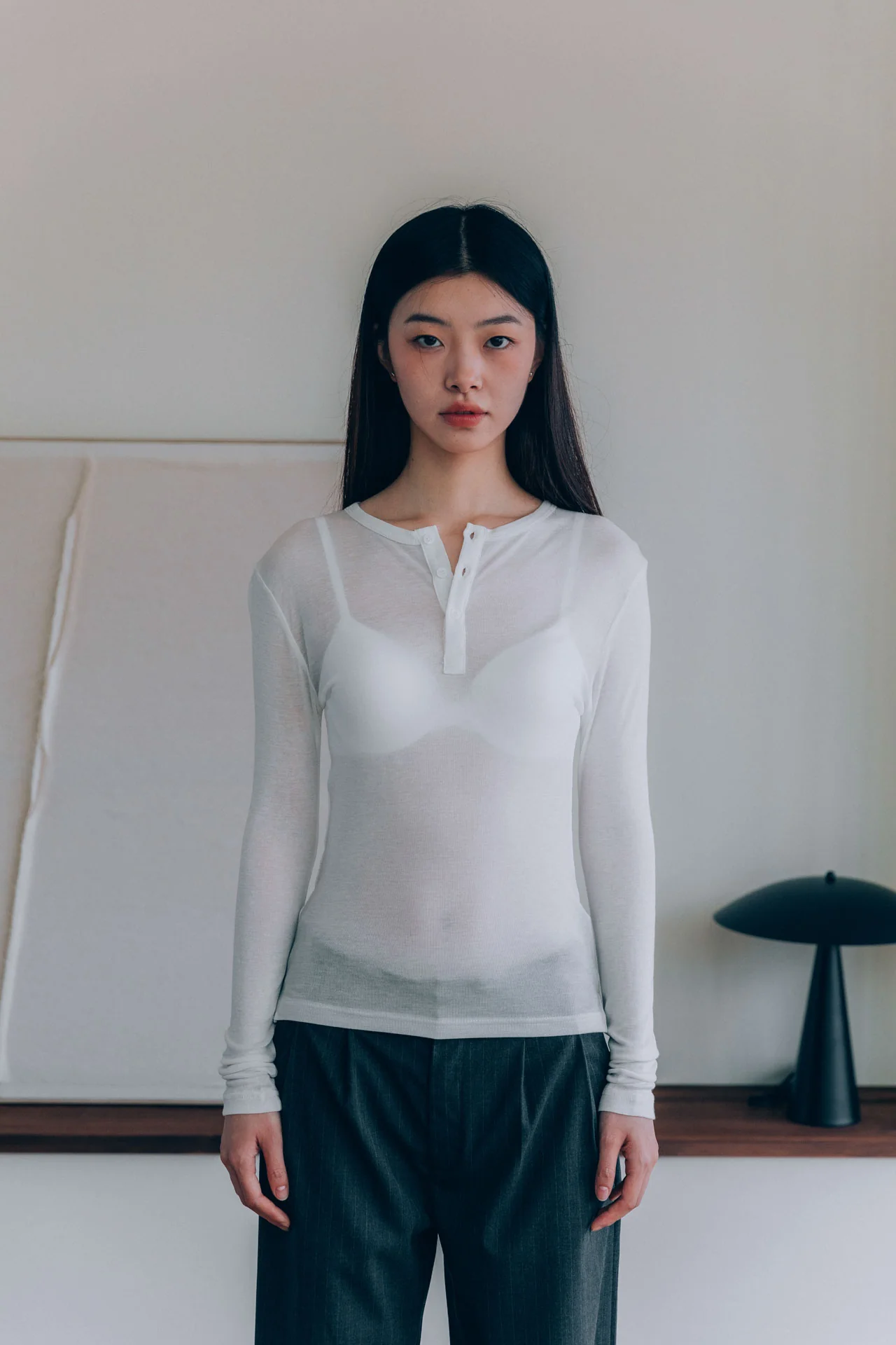 Hugh Tencel Henley, White - Image 10