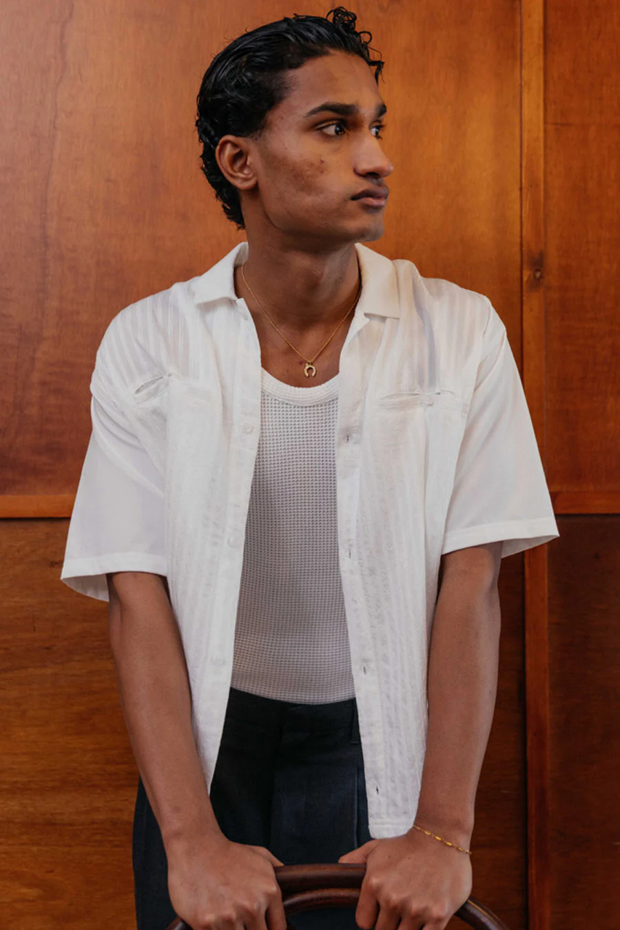 Medgar Necklace, Gold - Image 4