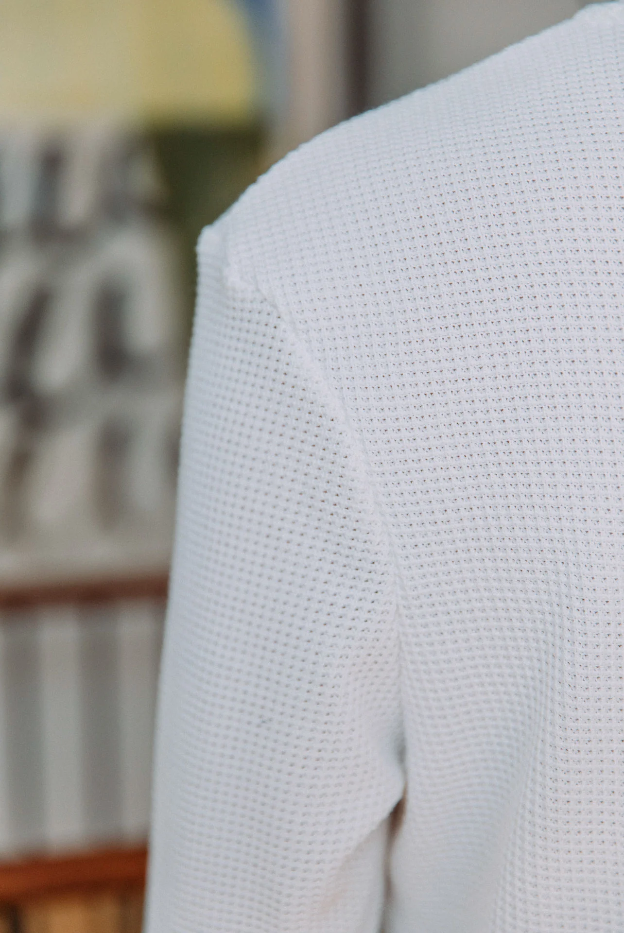 Micah Waffle T-Shirt, White - Image 11