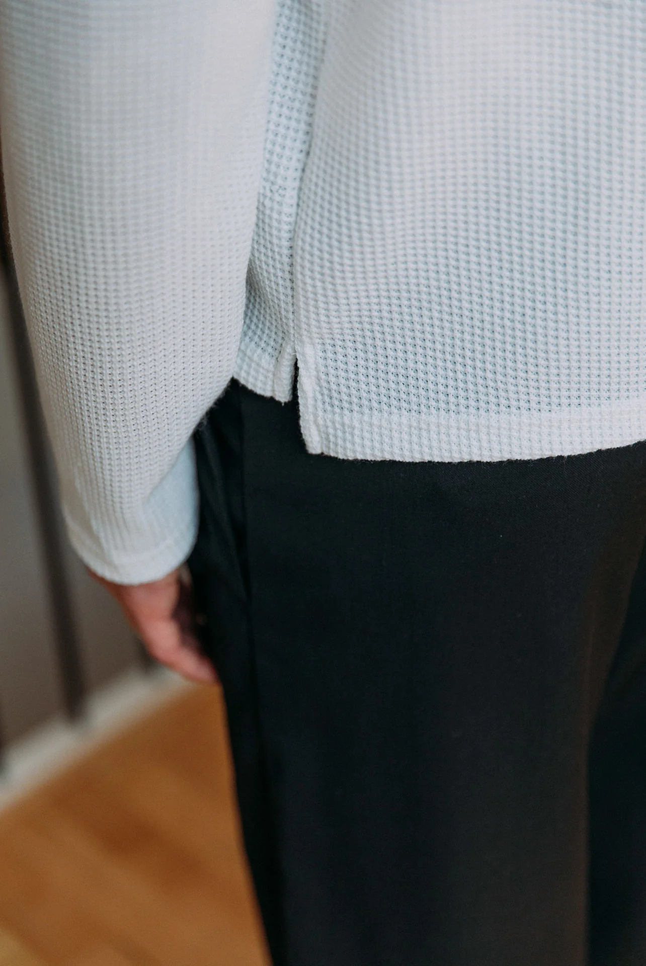 Micah Waffle T-Shirt, White - Image 12