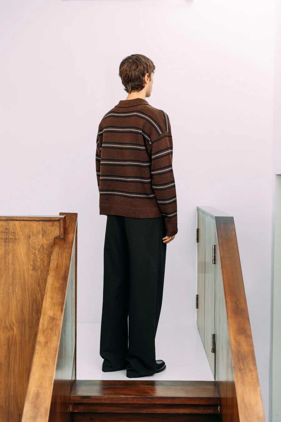 Myles Polo Knit, Brown - Image 5