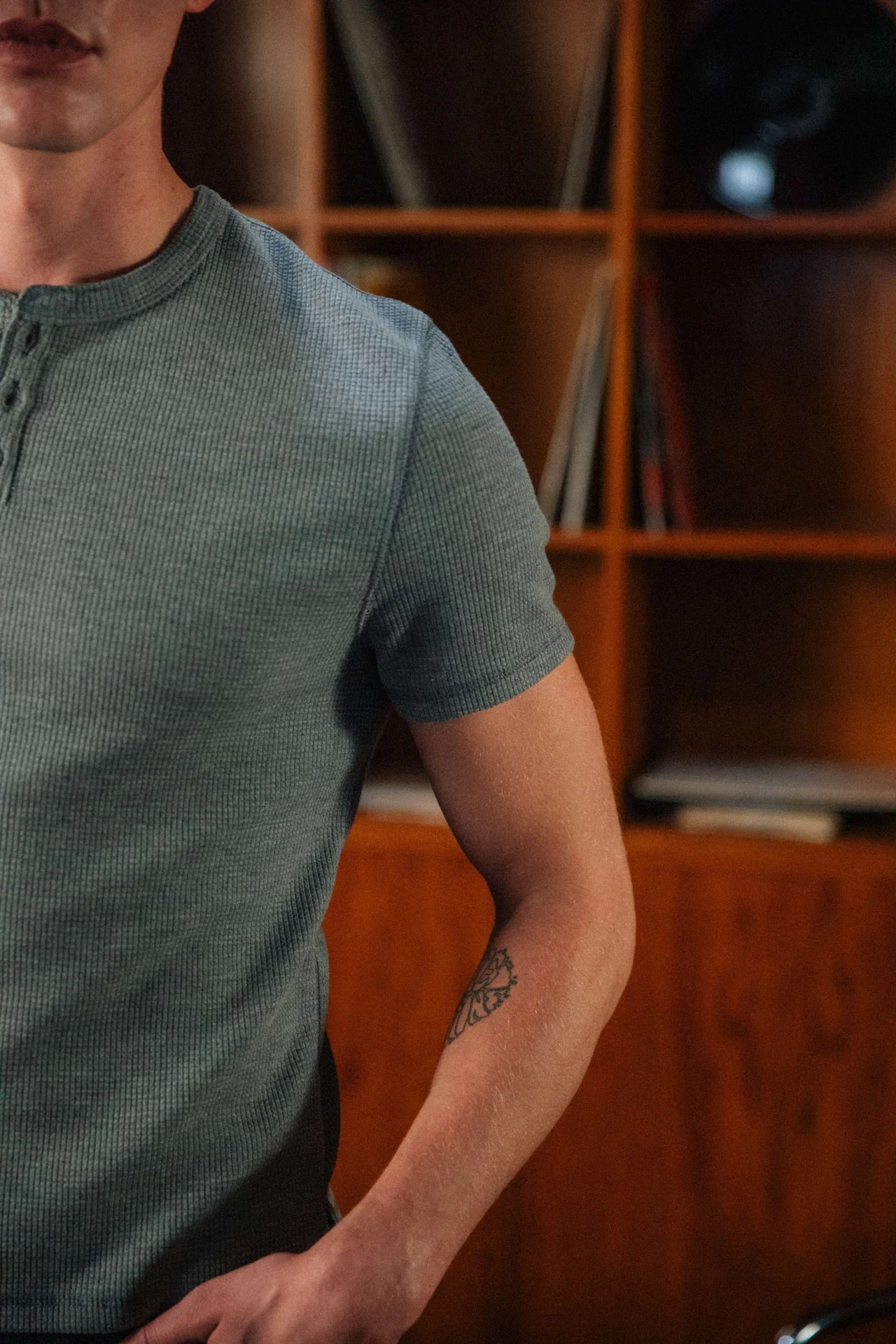 Nils Henley T-Shirt, Grey - Image 7