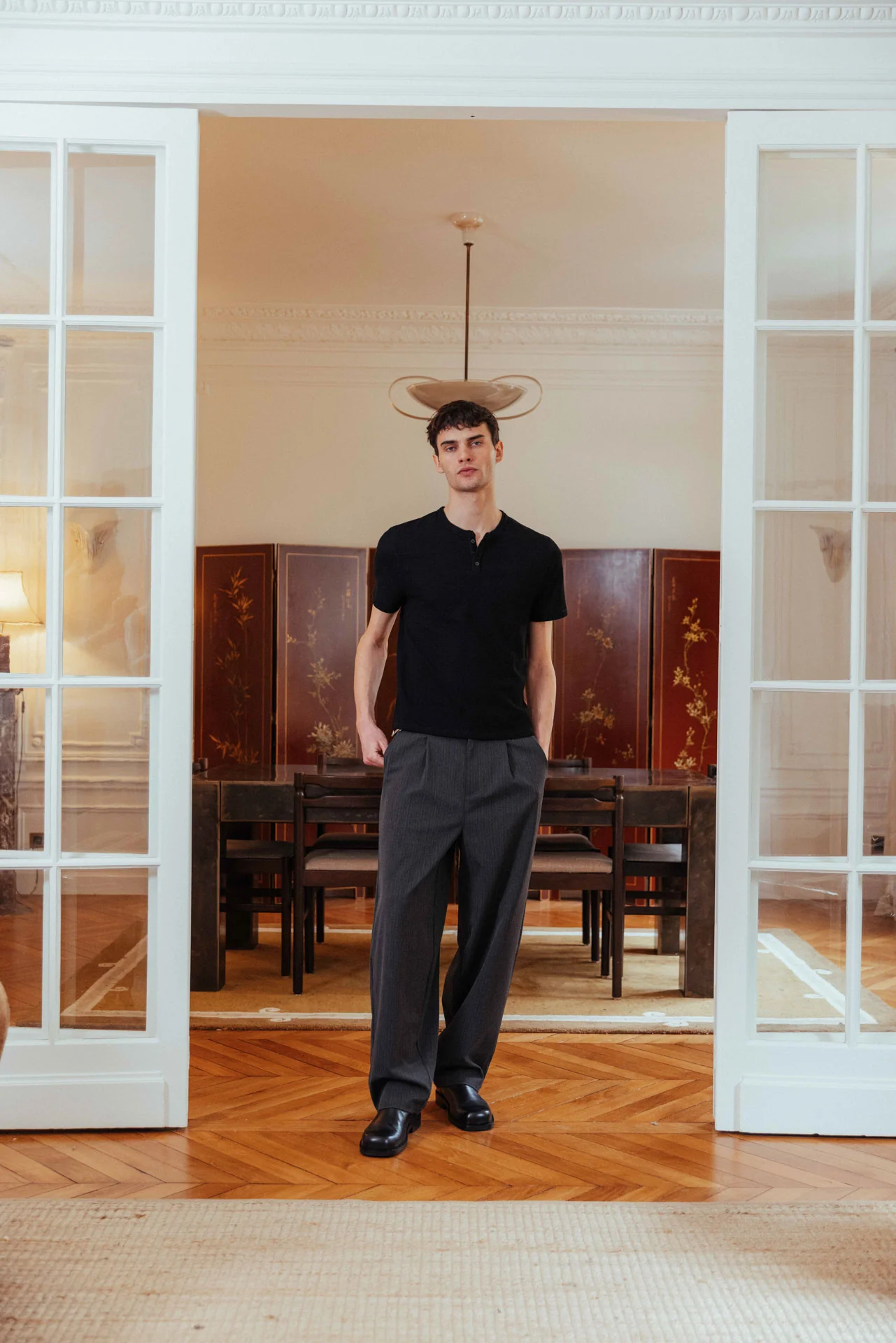 Nils Henley T-Shirt, Black - Image 3