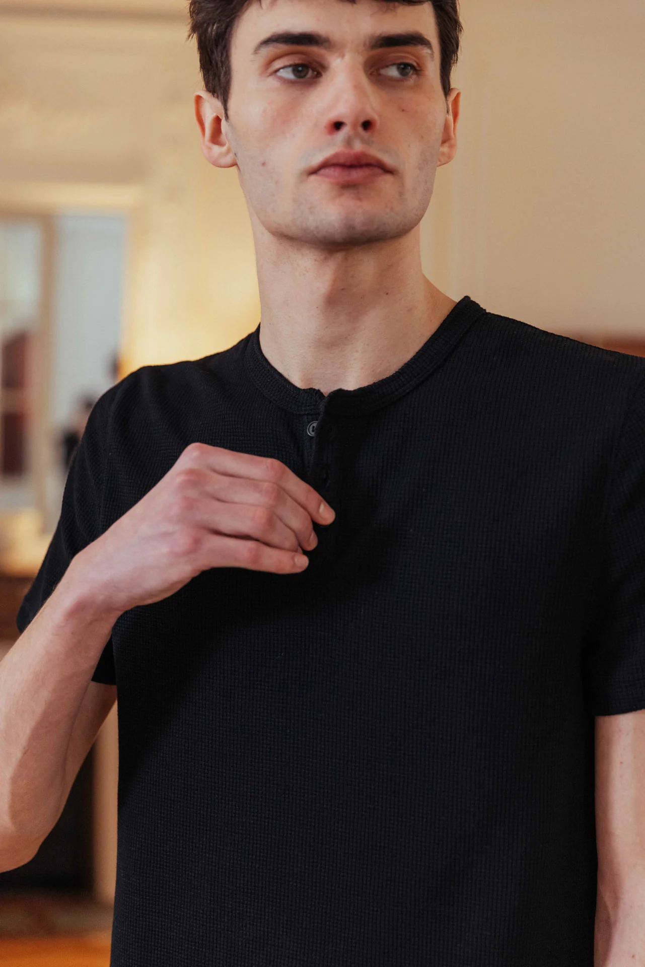 Nils Henley T-Shirt, Black - Image 4