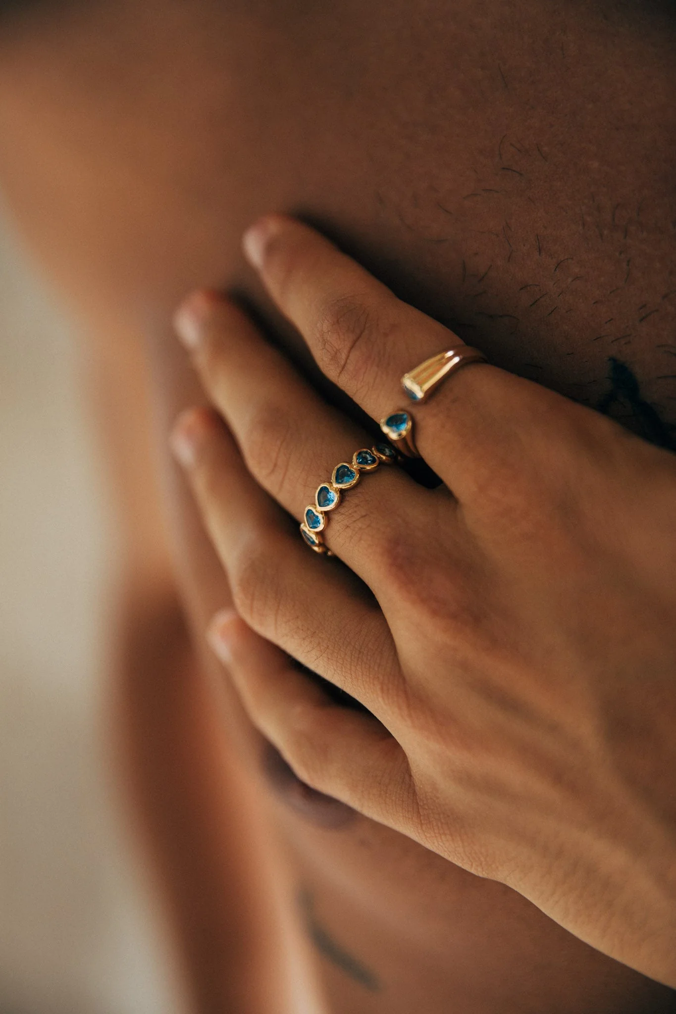 Paris Ring, Blue/Gold - Image 4