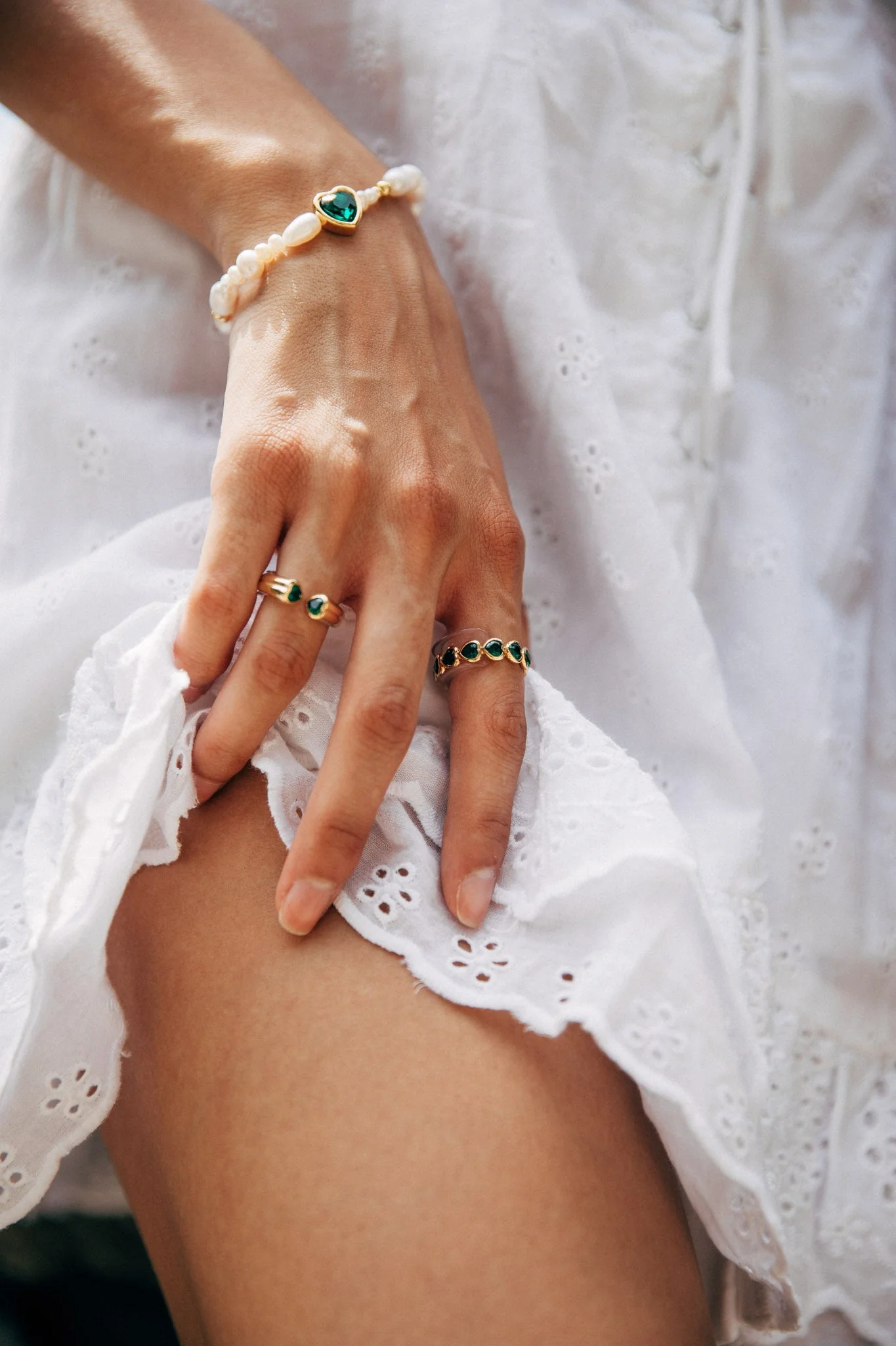 Paris Ring, Green/Gold - Image 4