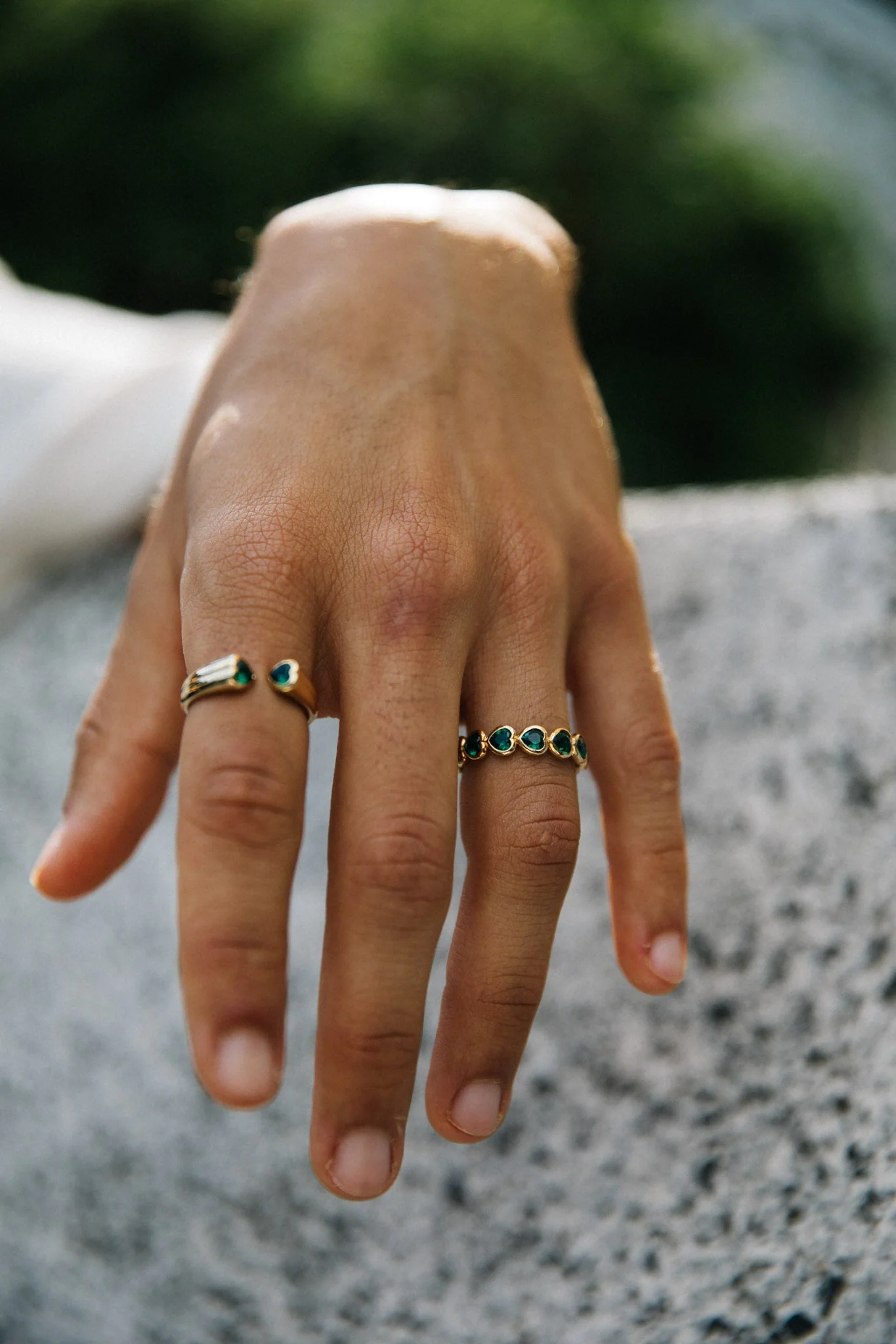 Paris Ring, Green/Gold - Image 5